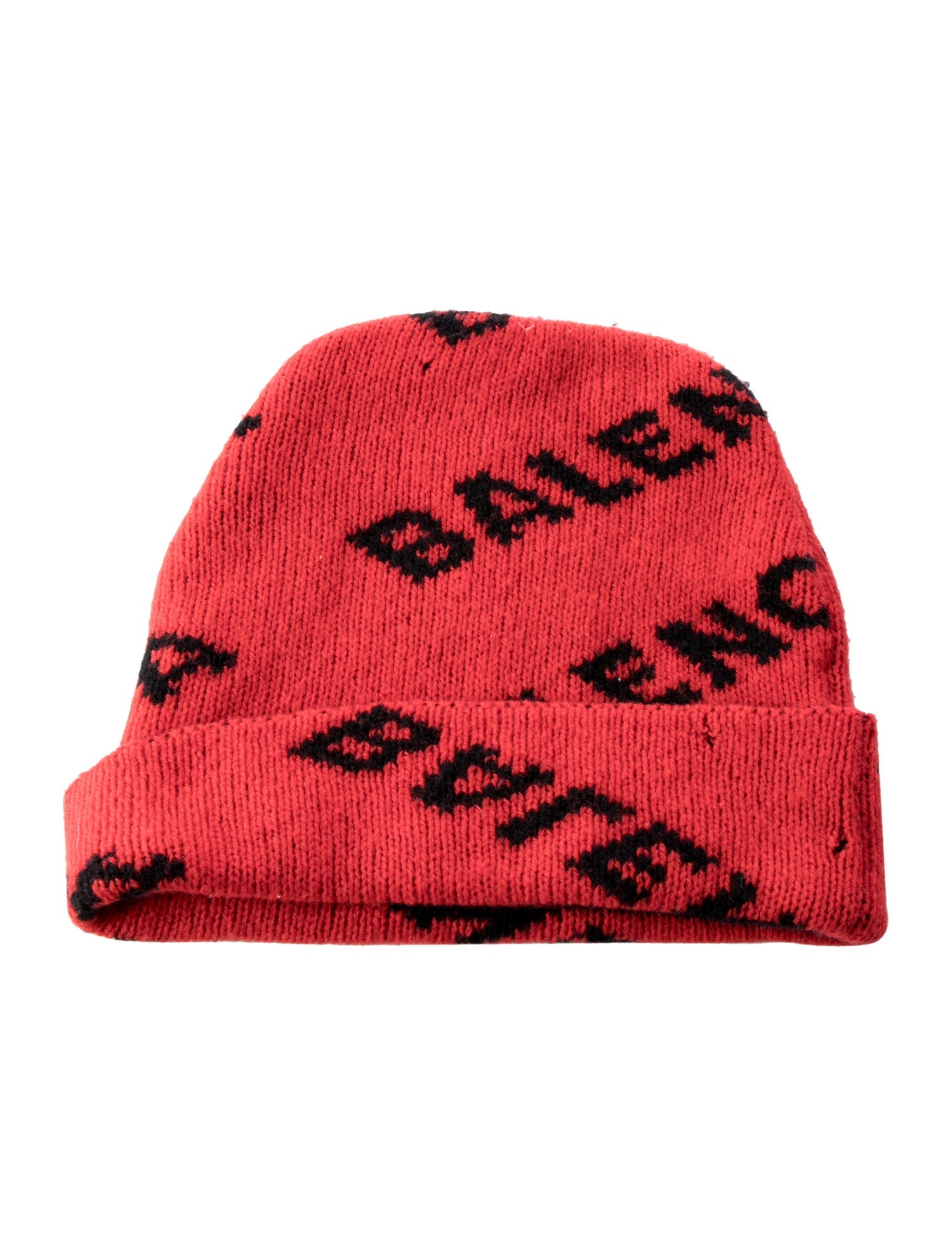 Balenciaga Style Wool Beanie 134 Cherry detail 4