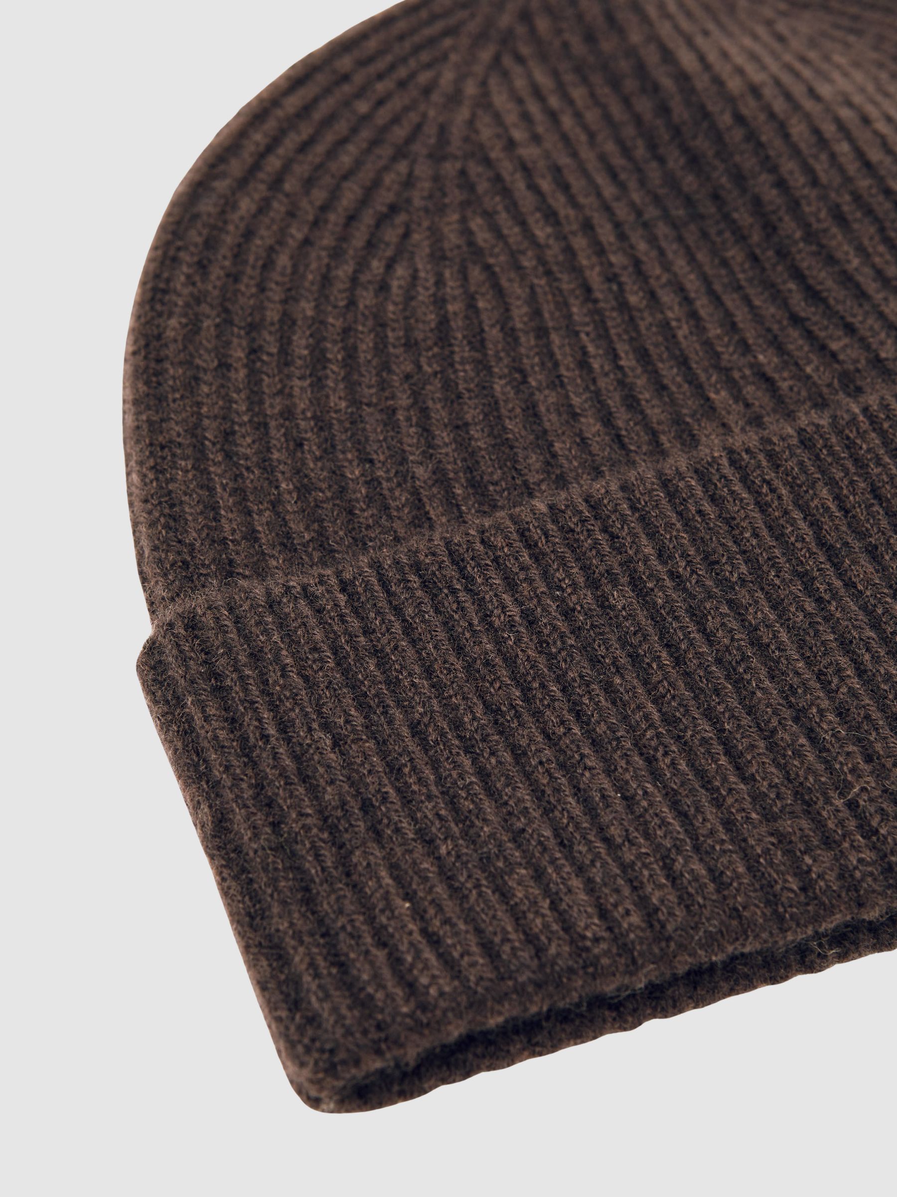 ALD Style Wool Beanie 137 Chocolate detail 2