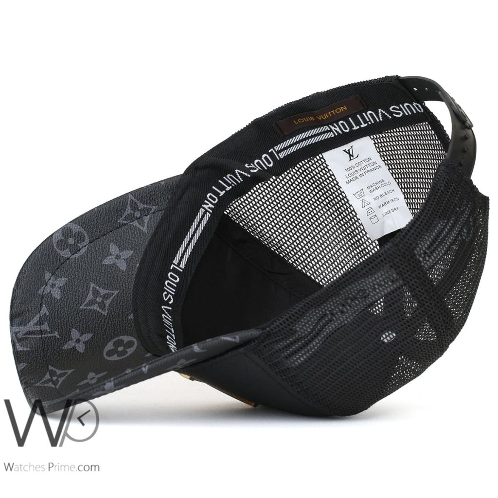 LV Style Trucker Hat 186 Black detail 2