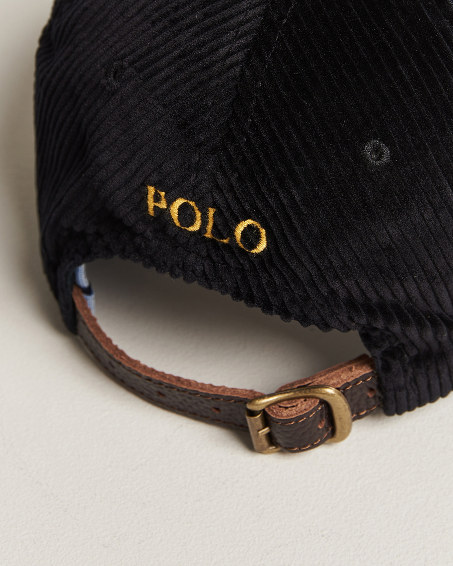 Polo Style Corduroy Cap 153 Charcoal detail 2