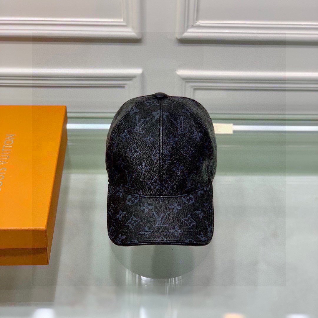 LV Style Box Logo Cap 158 Charcoal detail 3