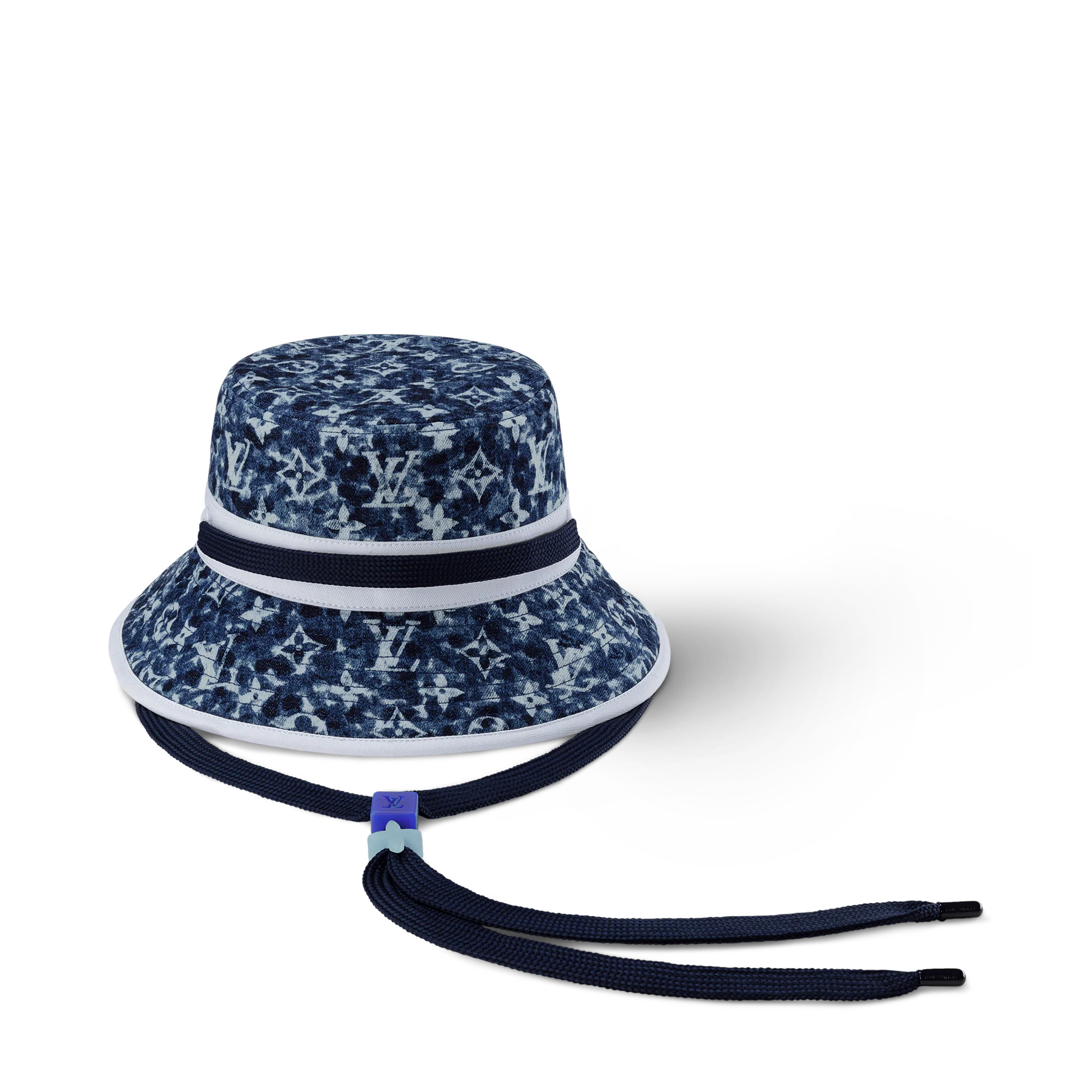 LV Style Bucket Hat 173 Navy detail 3