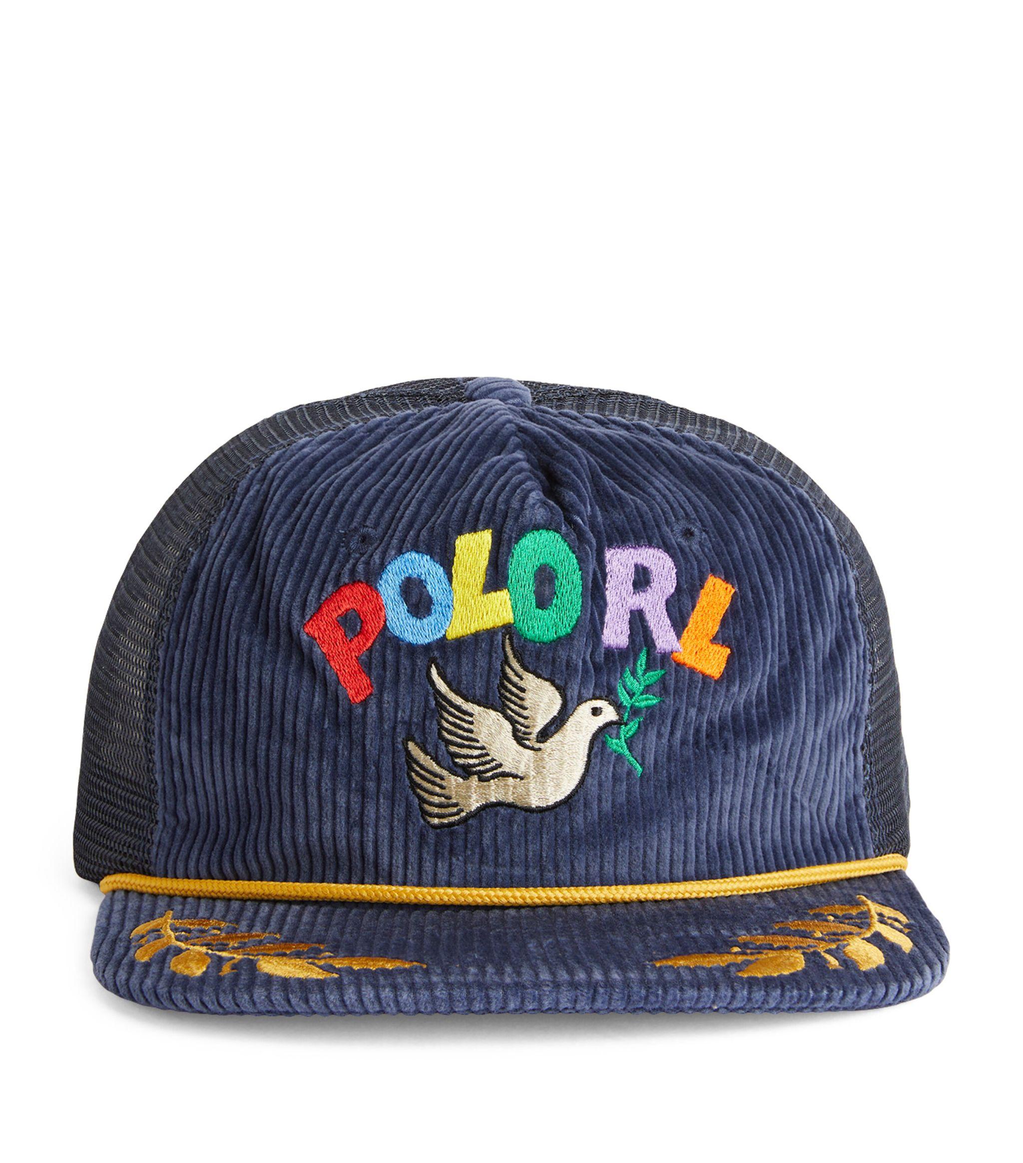 Polo Style Corduroy Cap 175 Navy detail 4