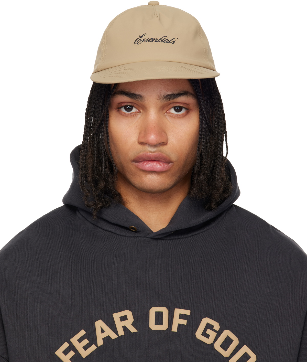Essentials Style 5-Panel Cap 184 Bone detail 3