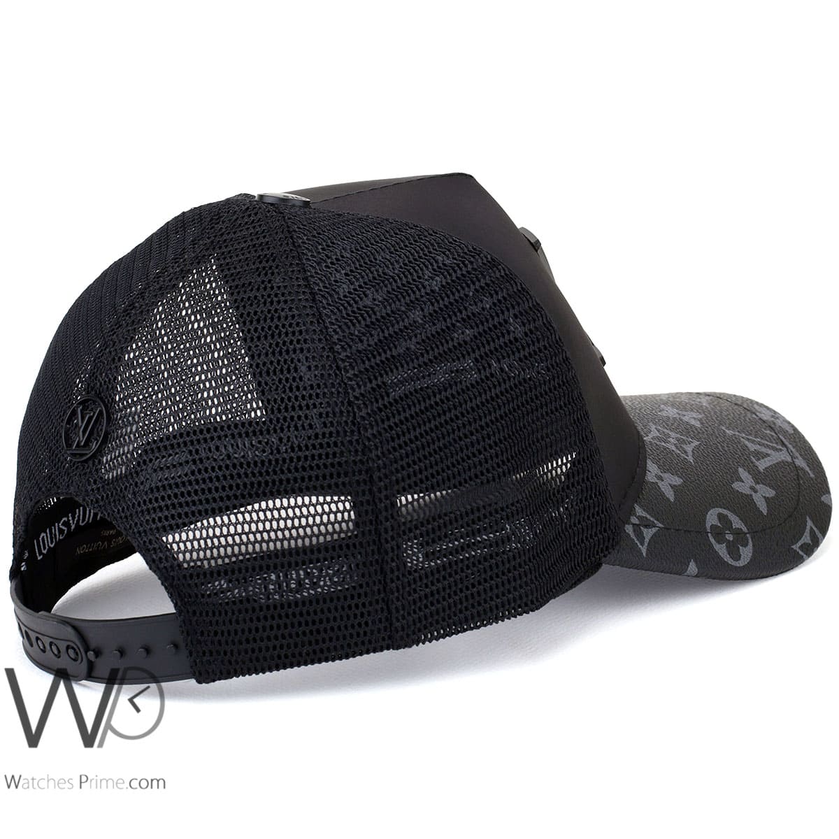 LV Style Trucker Hat 186 Black detail 3