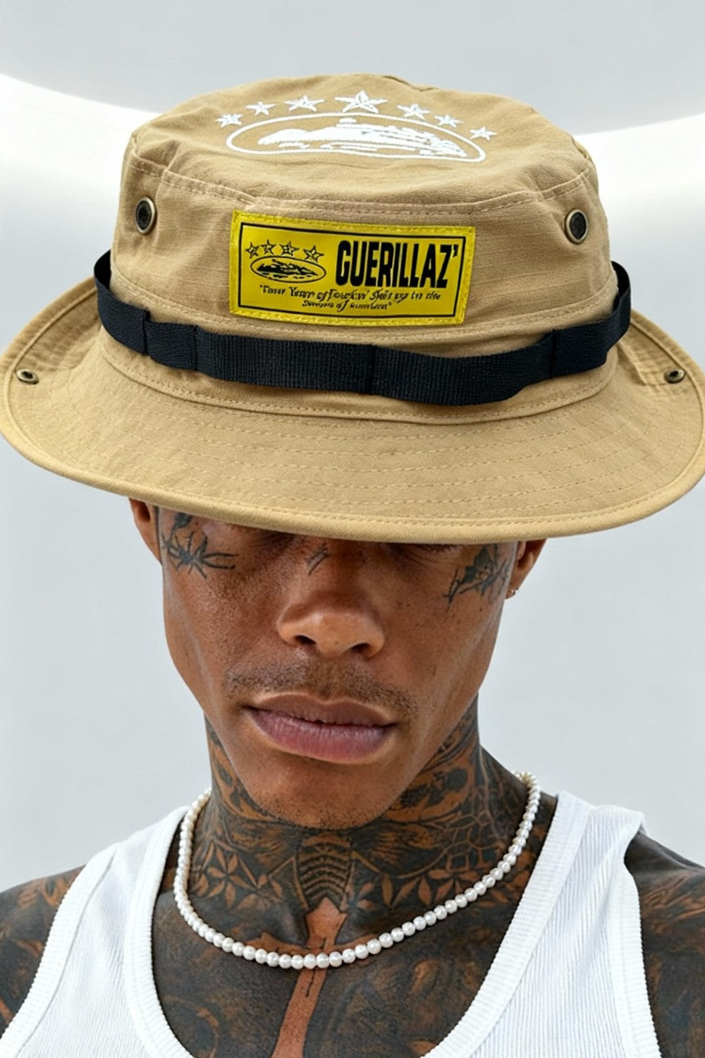Corteiz Style Bucket Hat 189 Cream detail 4