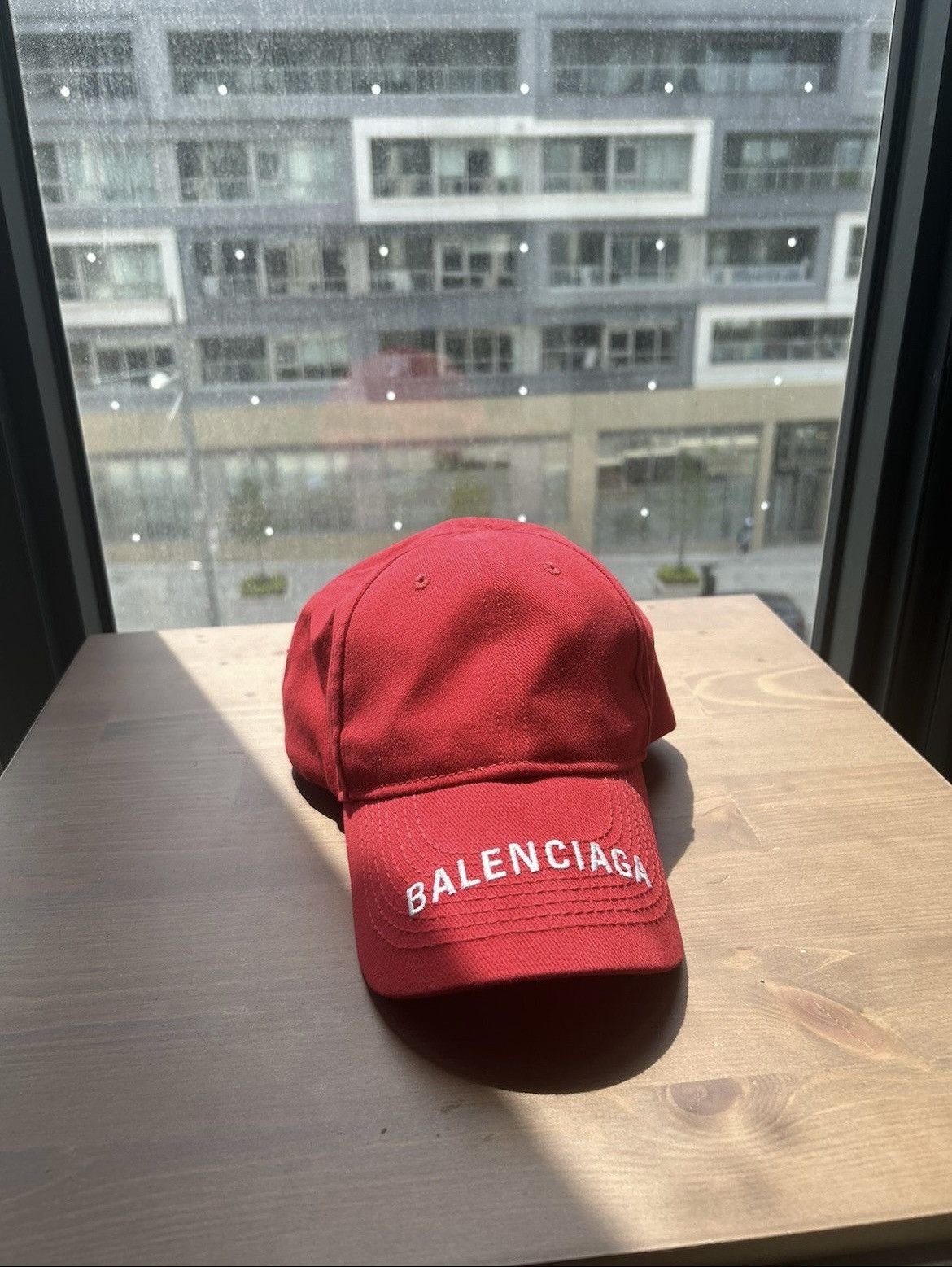 Balenciaga Style Dad Cap 198 Cherry detail 4