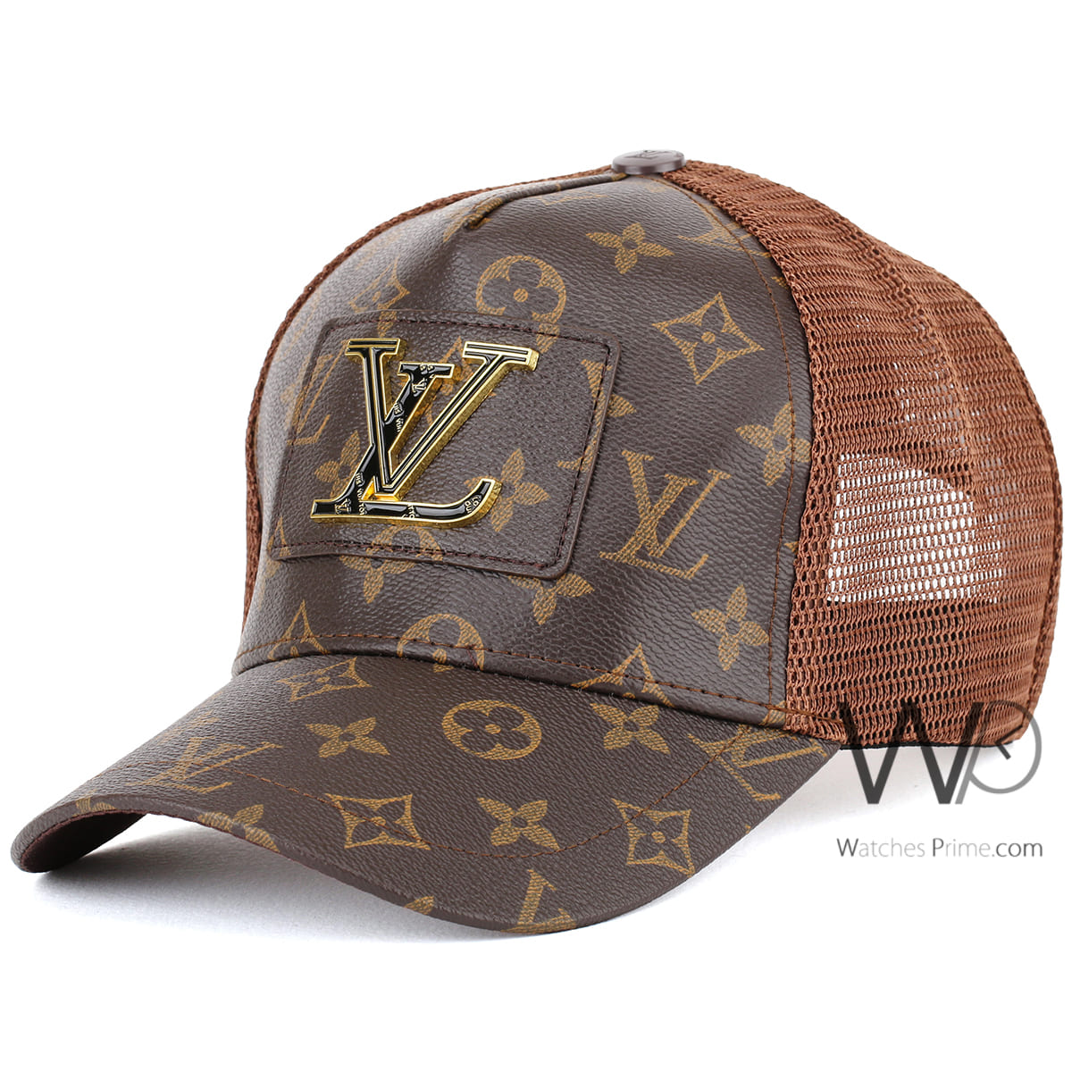 LV Style Trucker Hat 204 Chocolate detail 2