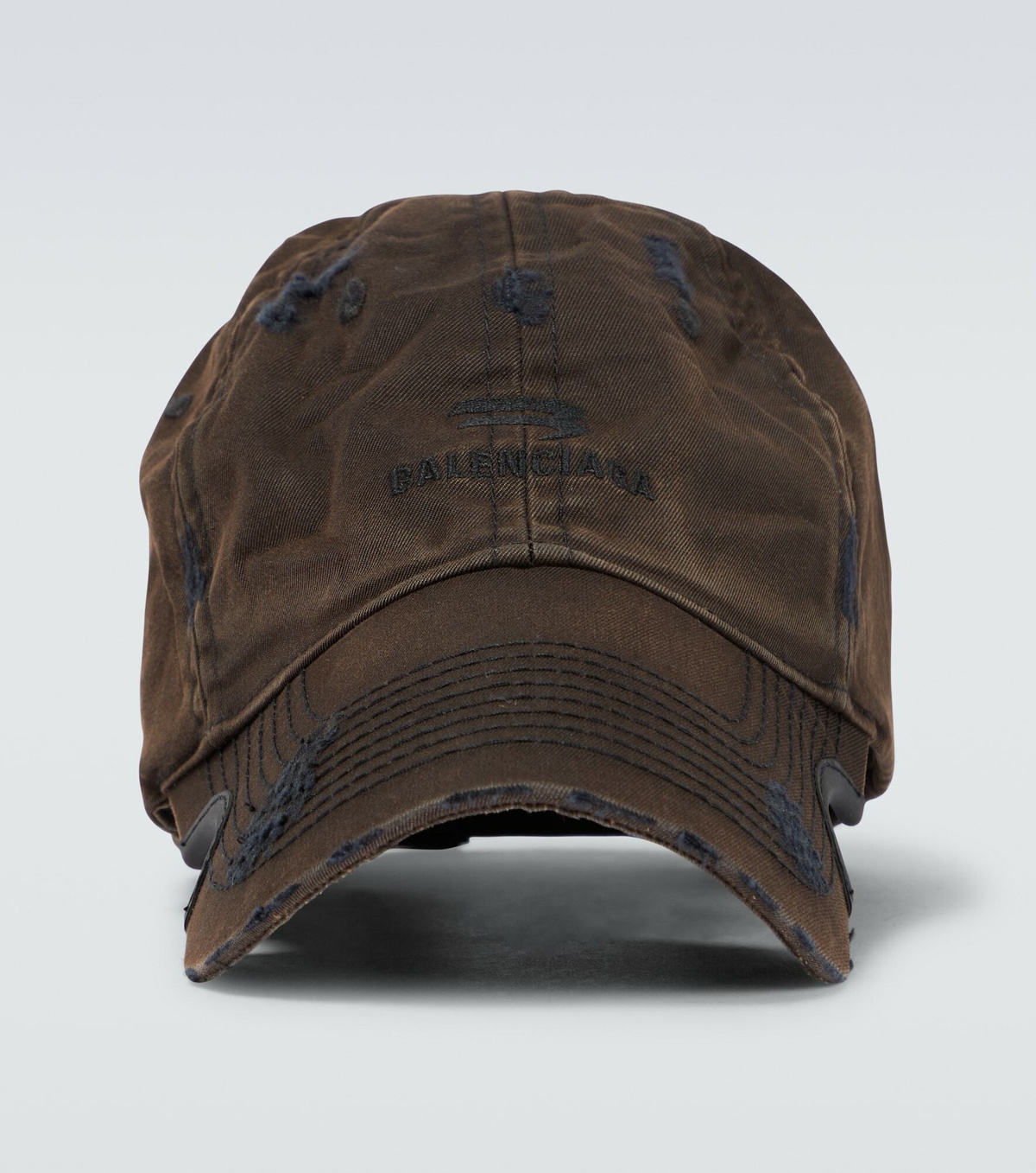 Balenciaga Style Corduroy Cap 217 Chocolate detail 4