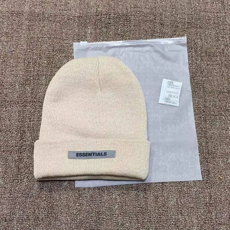 Essentials Style Wool Beanie 233 Bone detail 3