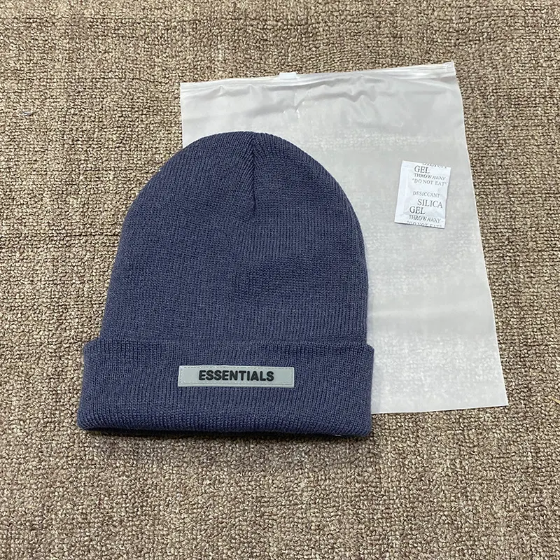 Essentials Style Wool Beanie 233 Bone detail 4