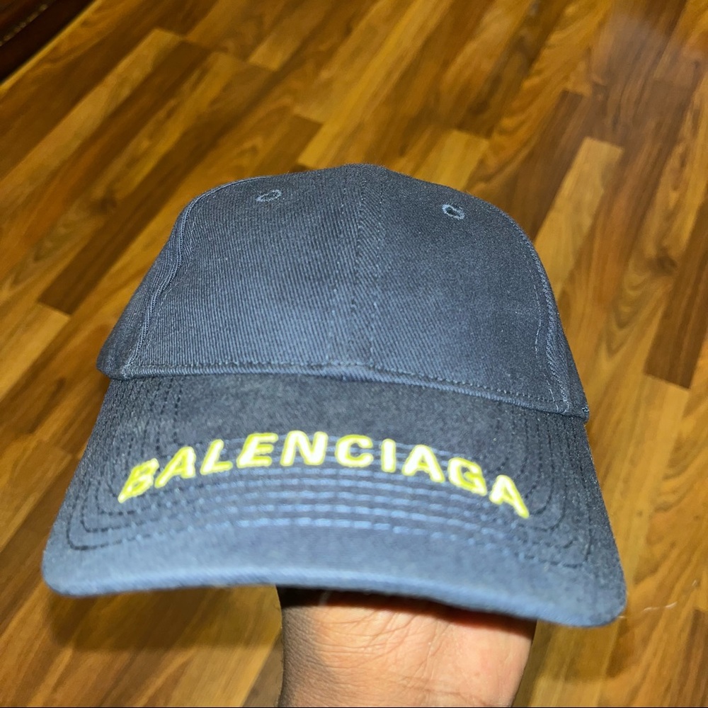 Balenciaga Style Corduroy Cap 244 Navy detail 3