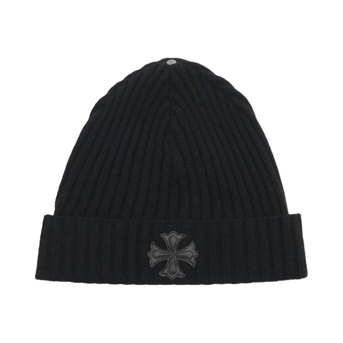Chrome Hearts Style CH Cashmere Beanie Black detail 2