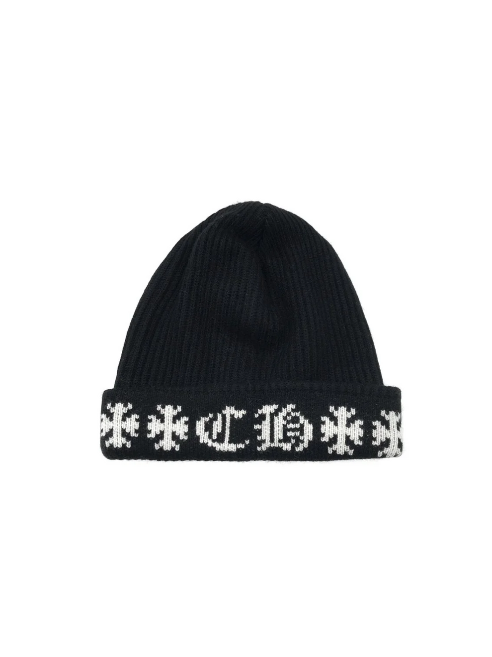 Chrome Hearts Style CH Cashmere Beanie Black detail 3
