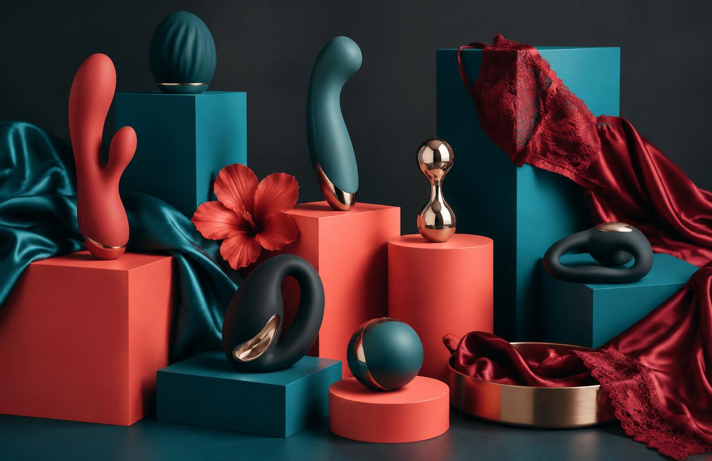 Bold colorful intimate wellness collection