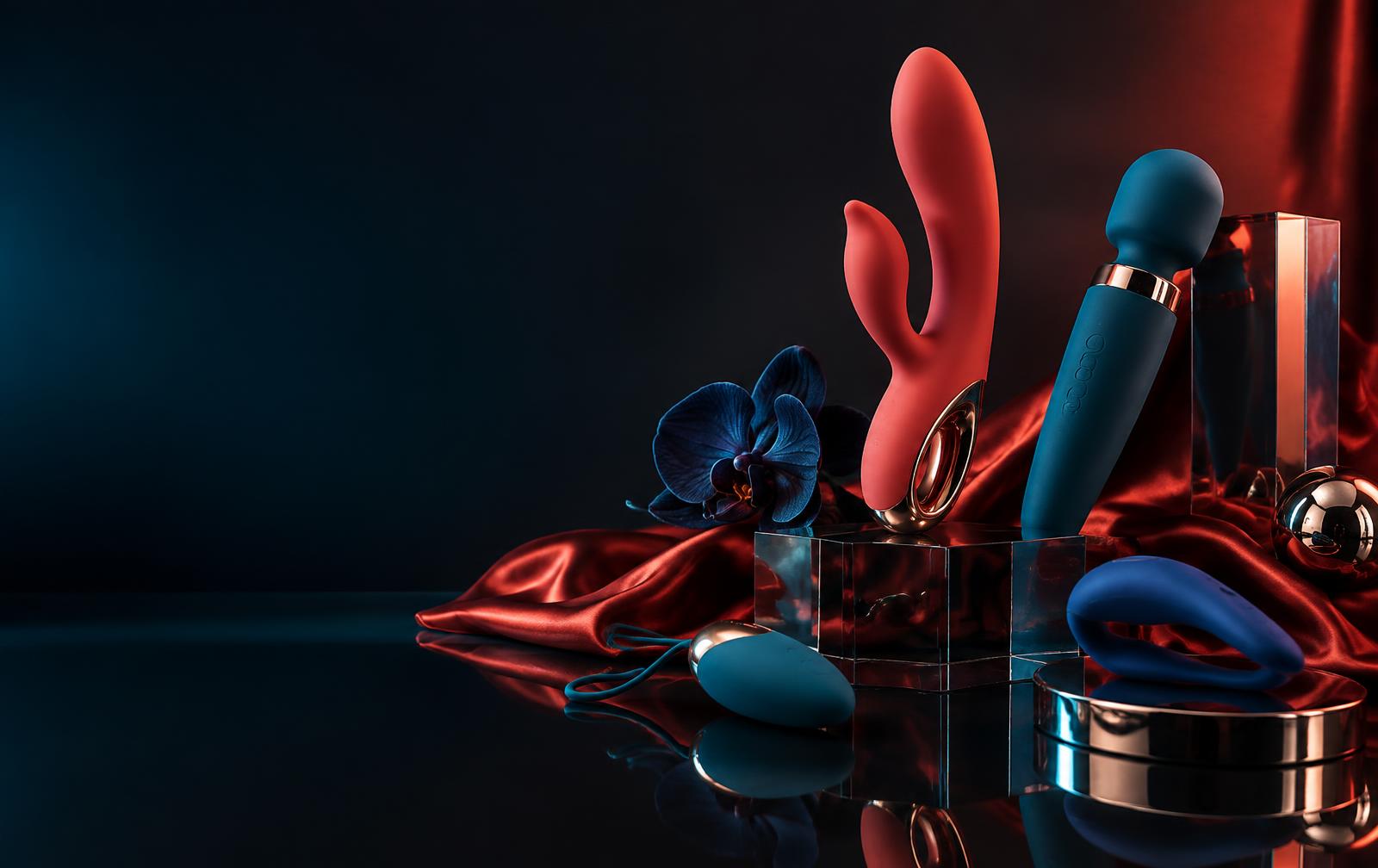 Colorful sculptural intimate wellness collection