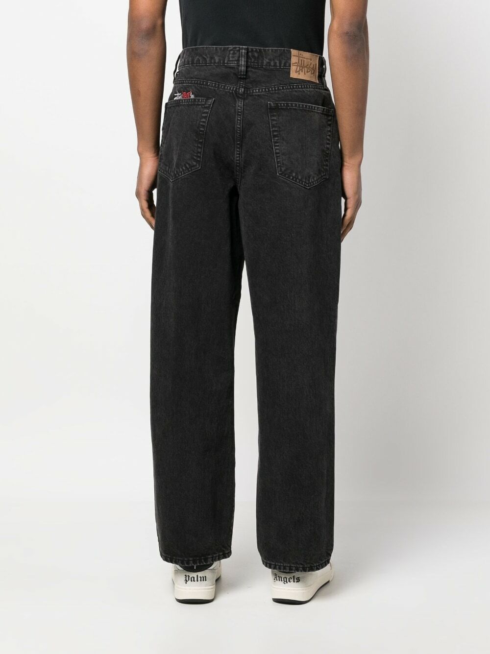 Stussy Style Denim Wide Leg 27 Stone detail 2