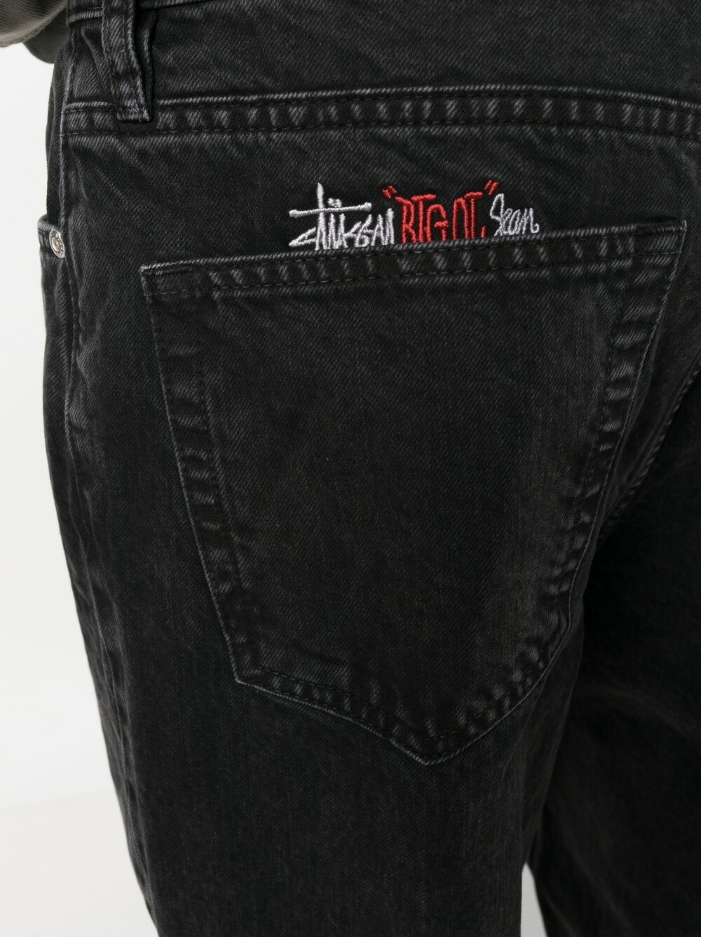 Stussy Style Denim Wide Leg 27 Stone detail 3