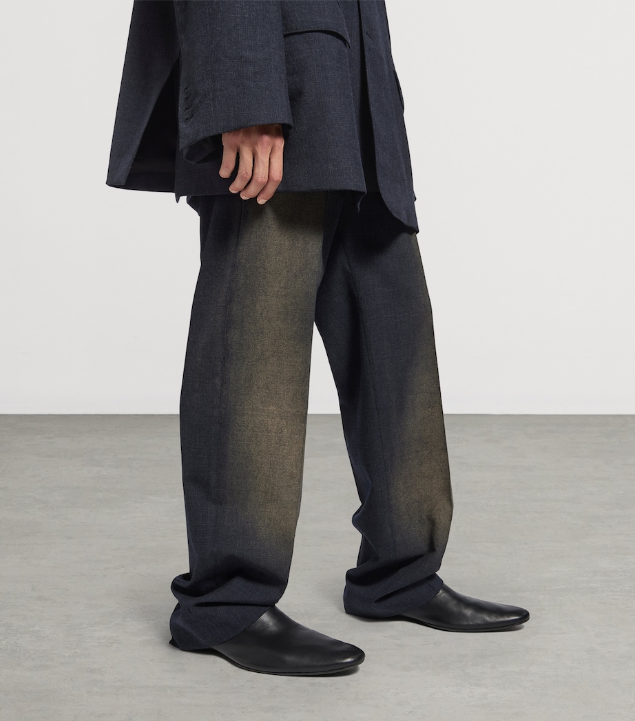 Balenciaga Style Wool Trouser 39 Charcoal detail 4
