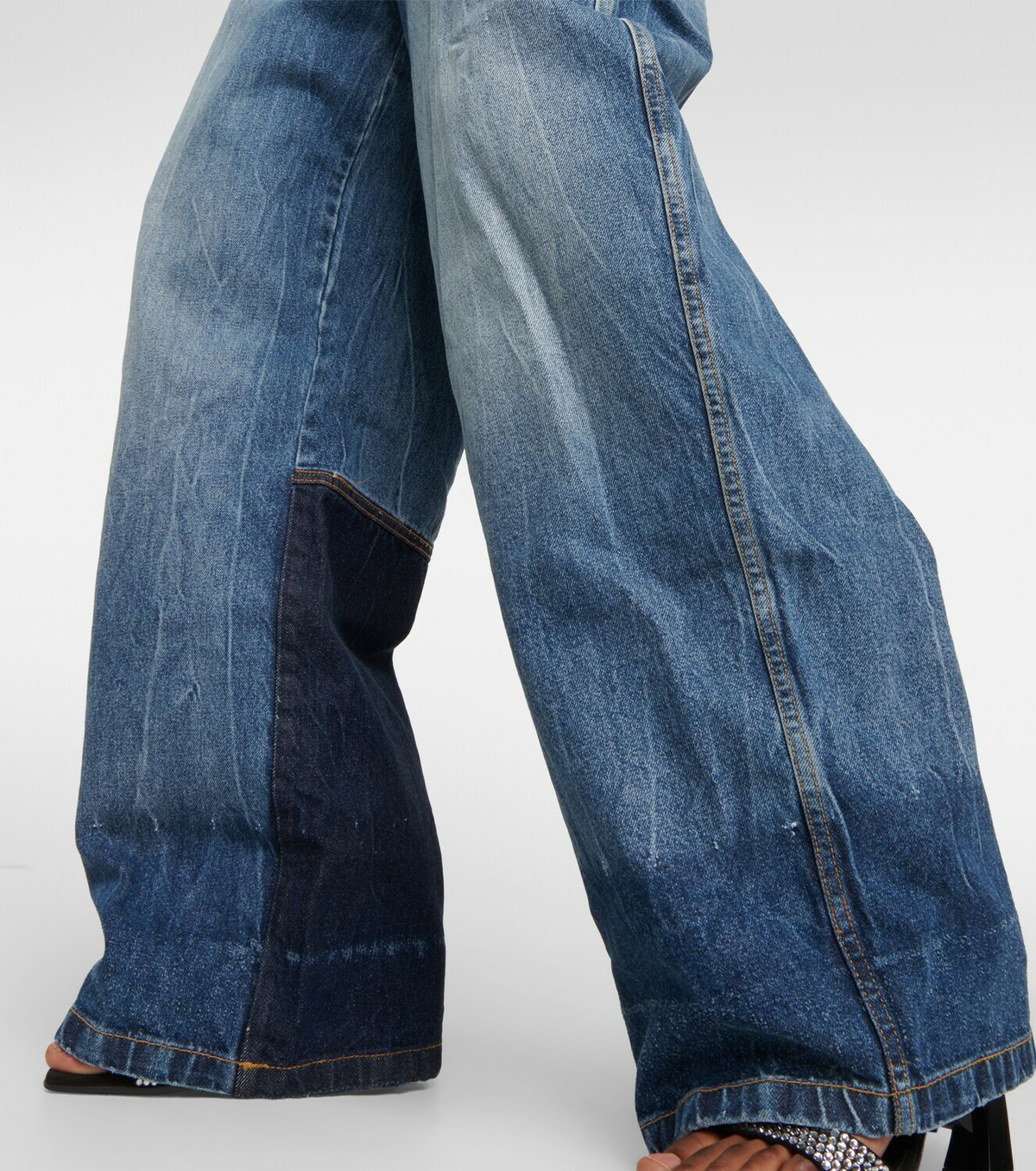 Palm Angels Style Denim Wide Leg 40 Raw Denim detail 3