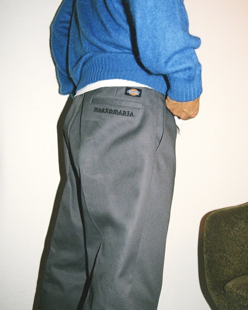 Dickies Style Pleated Trouser 42 Charcoal detail 4