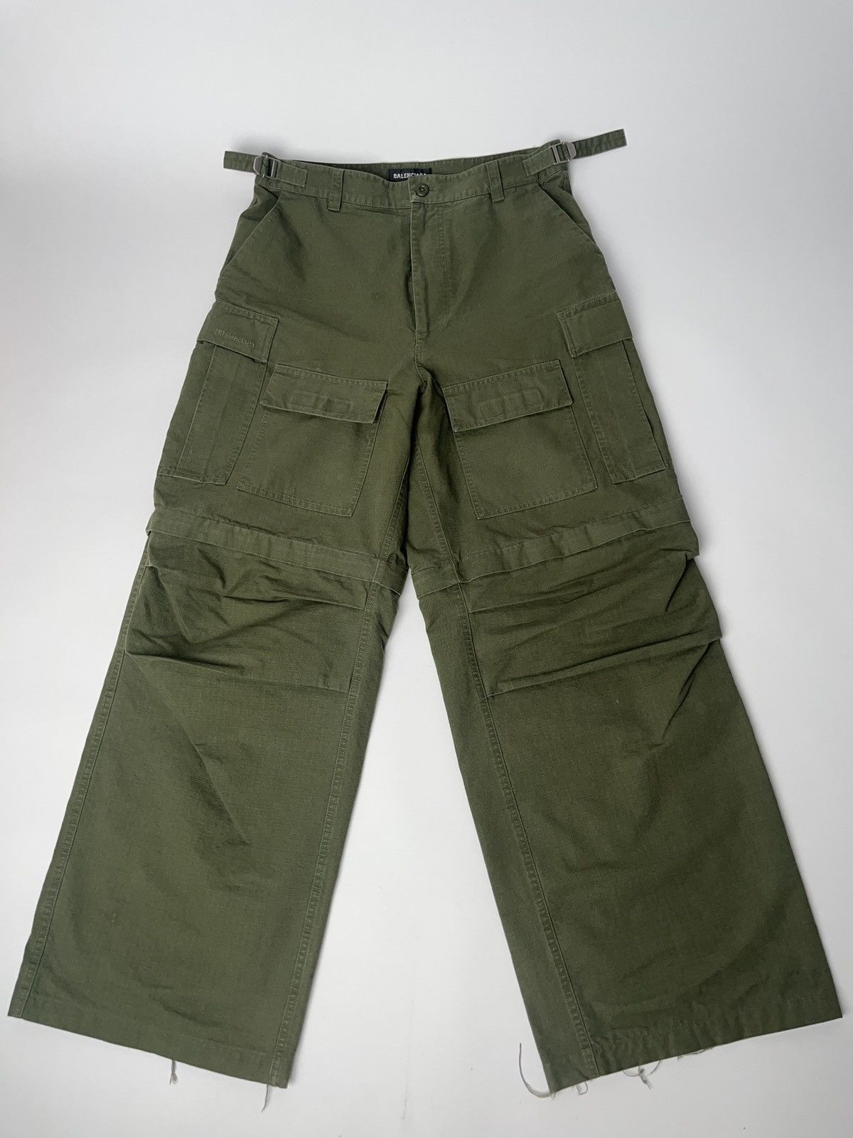 Balenciaga Style Utility Pant 50 Olive detail 4