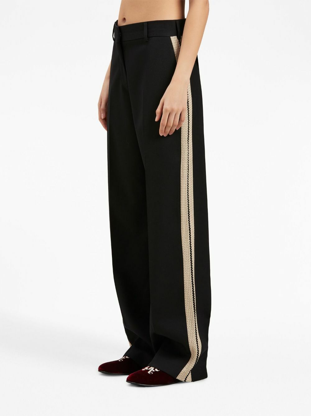 Palm Angels Style Wool Trouser 55 Bone detail 3