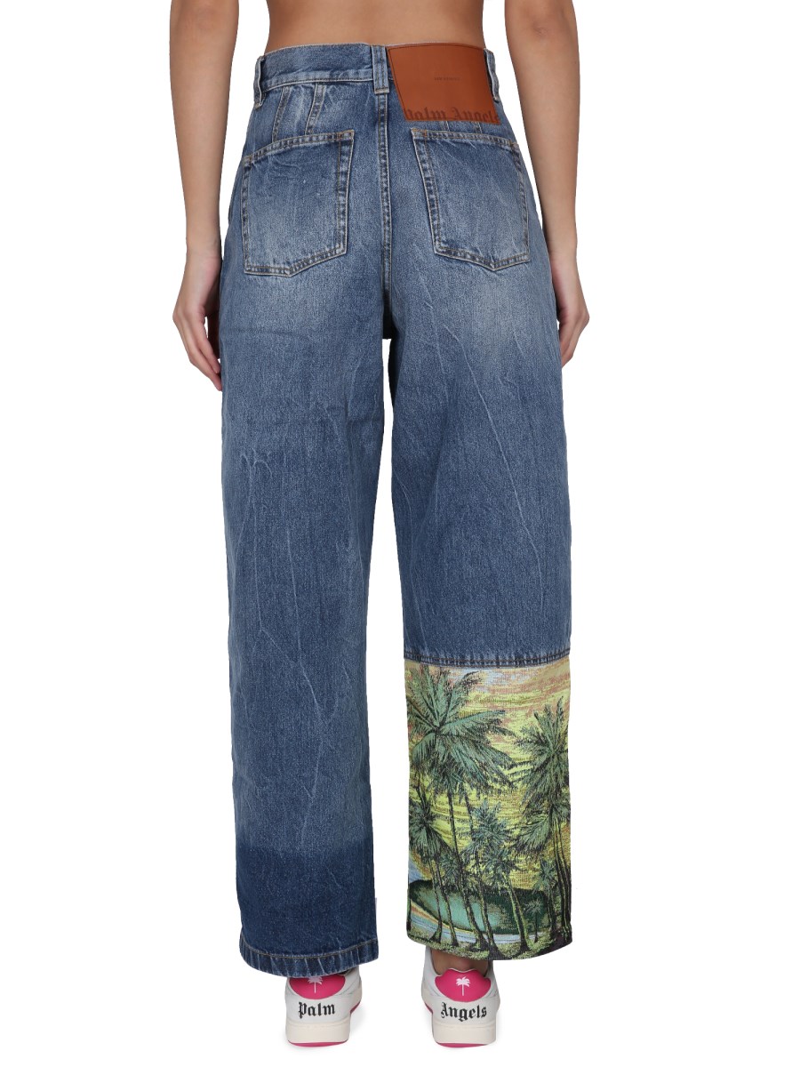 Palm Angels Style Baggy Denim 57 Bone detail 3