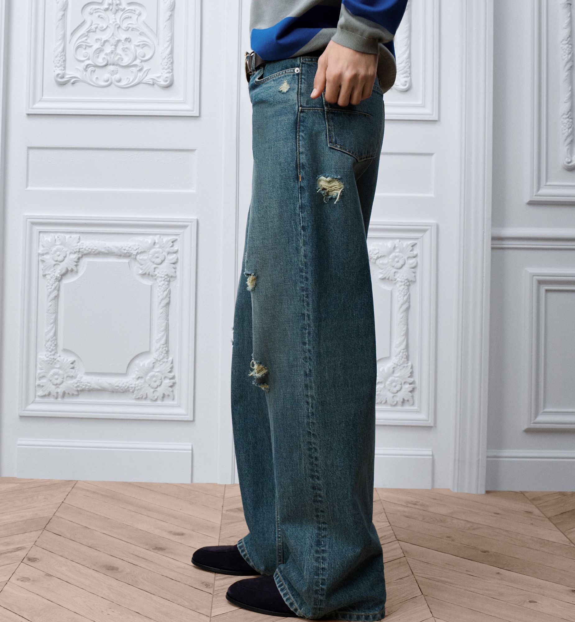 Dior Style Baggy Denim 60 Sand detail 3