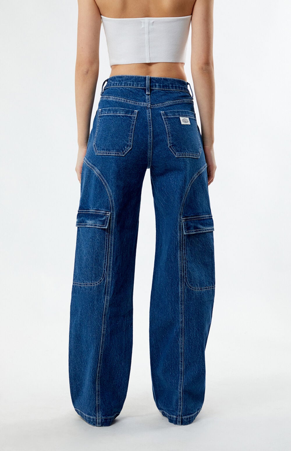 Balenc Style Baggy Skater Jean Faded Indigo detail 2