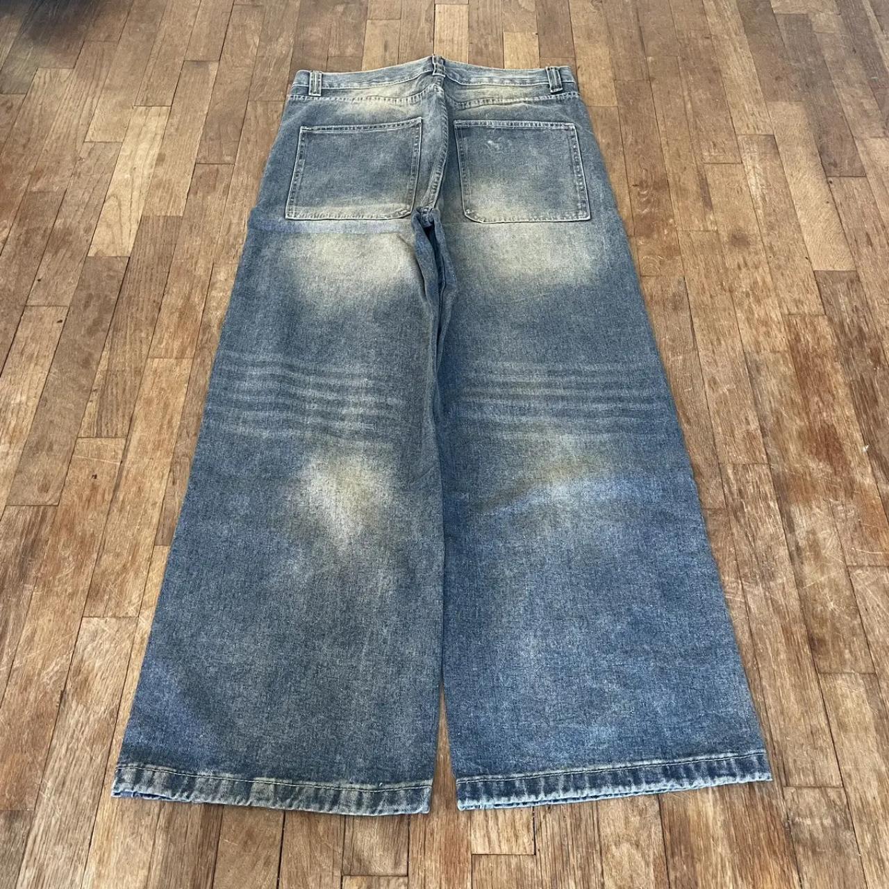 Balenc Style Baggy Skater Jean Faded Indigo detail 3