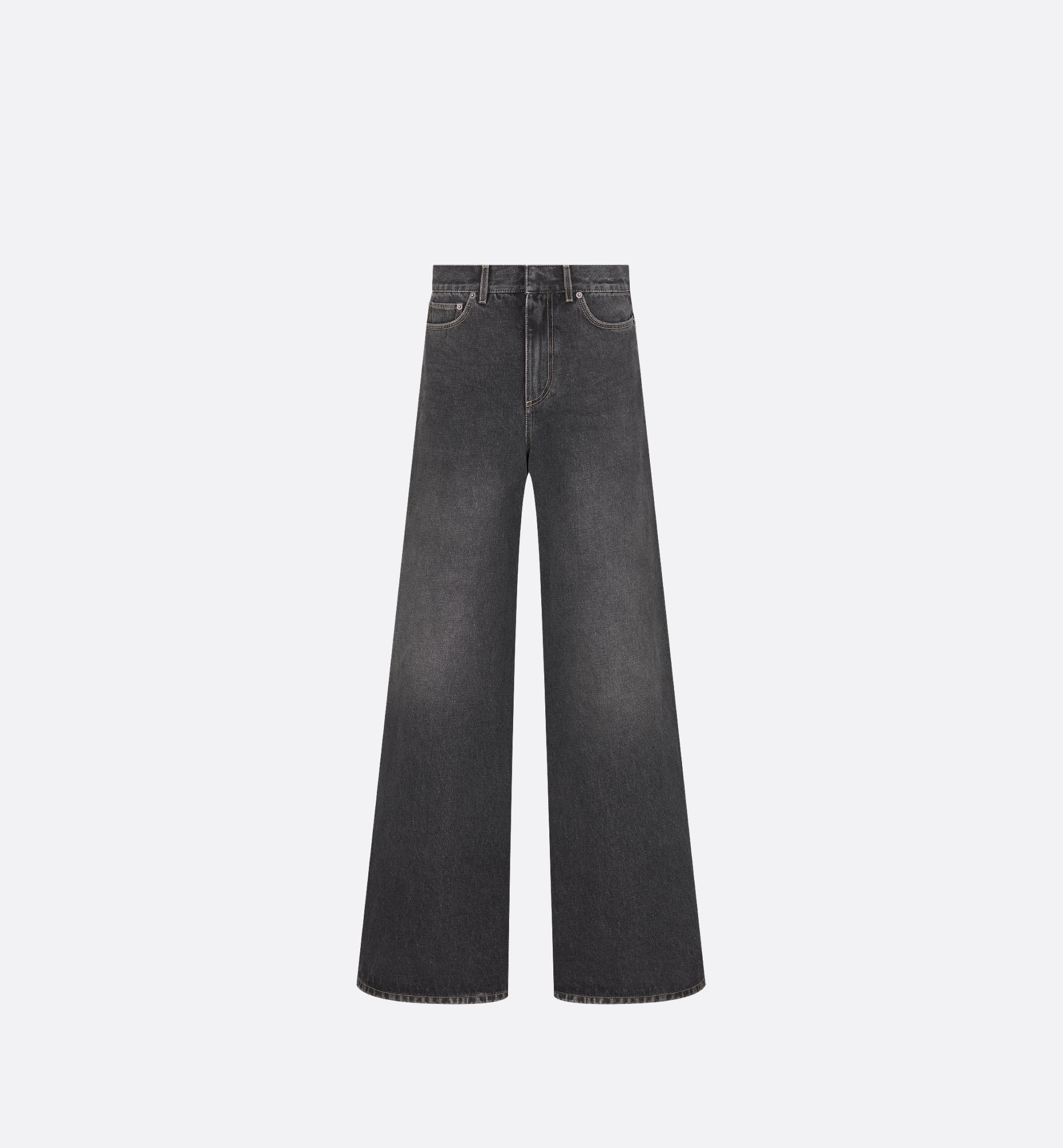 Dior Style Denim Wide Leg 71 Black detail 4