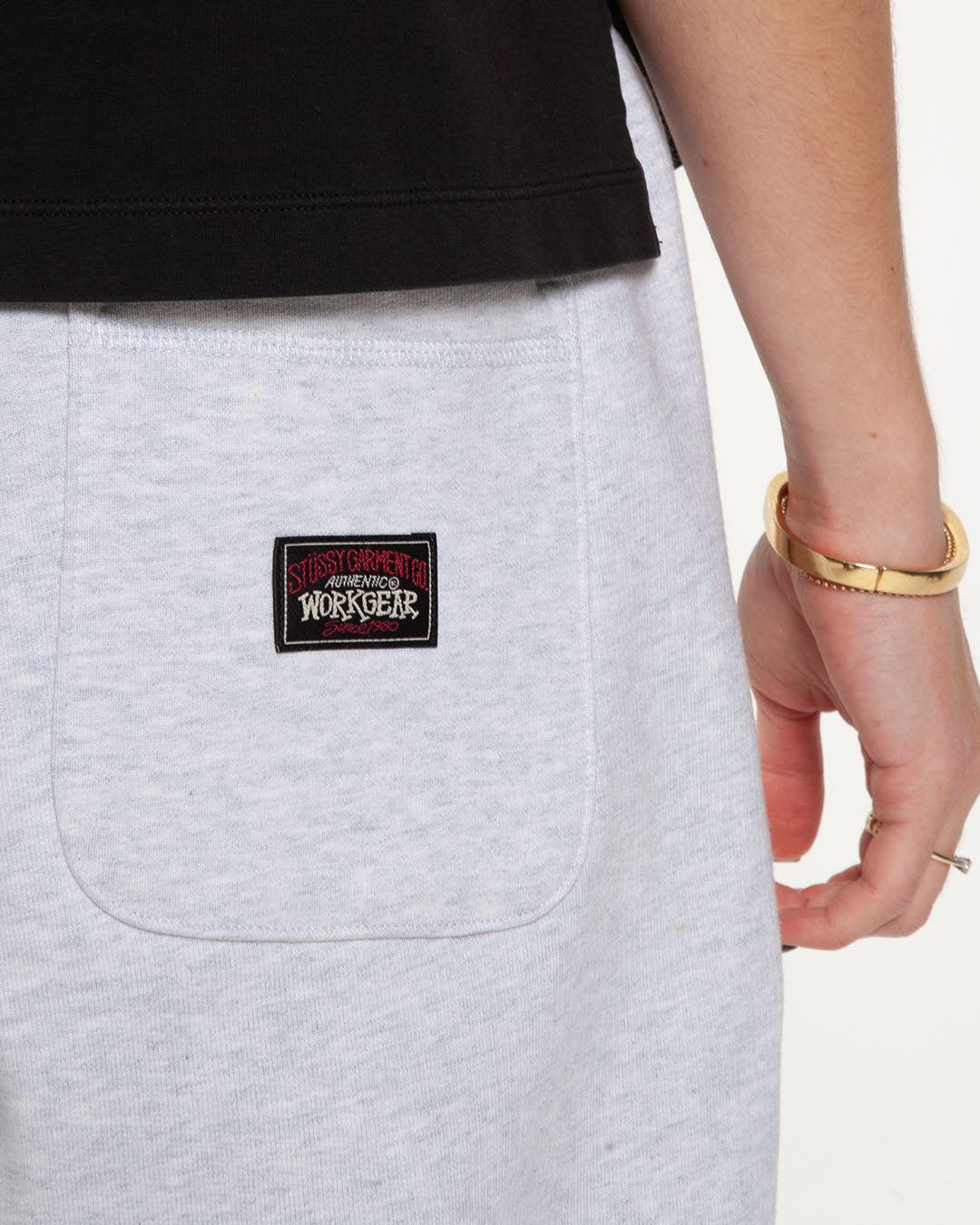Stussy Style Sweatpant 75 Cement detail 3