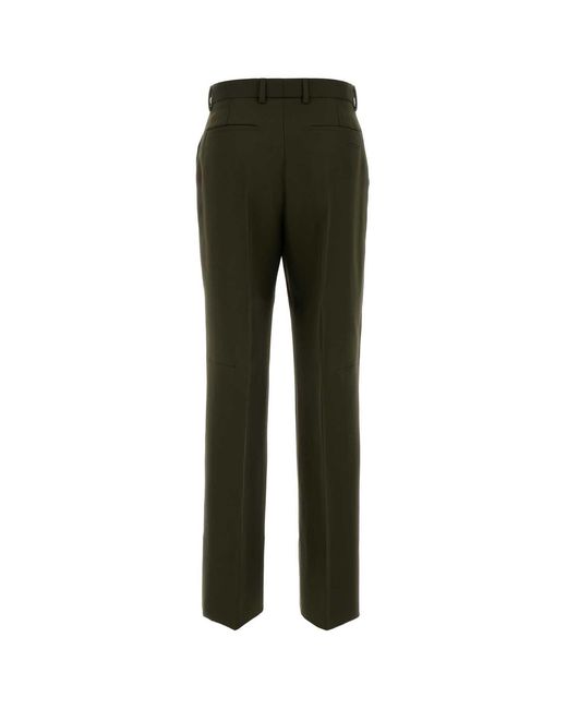 Gucci Style Wool Trouser 79 Olive detail 2
