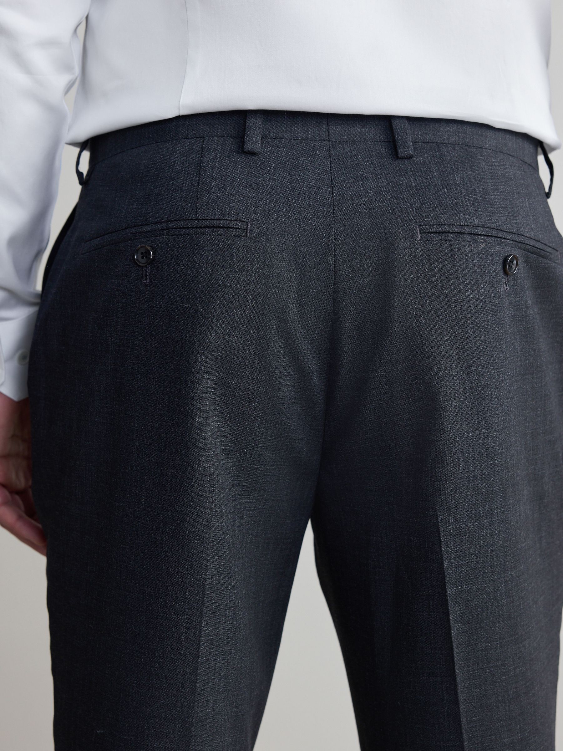 The Row Style Italian Wool Trouser Charcoal detail 4