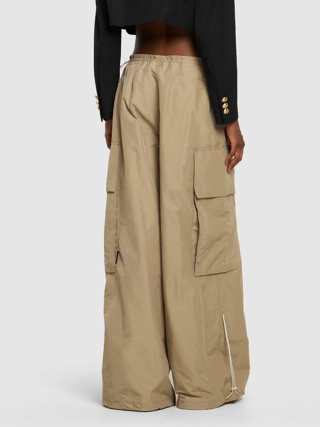 Palm Angels Style Parachute Pant 85 Olive detail 3