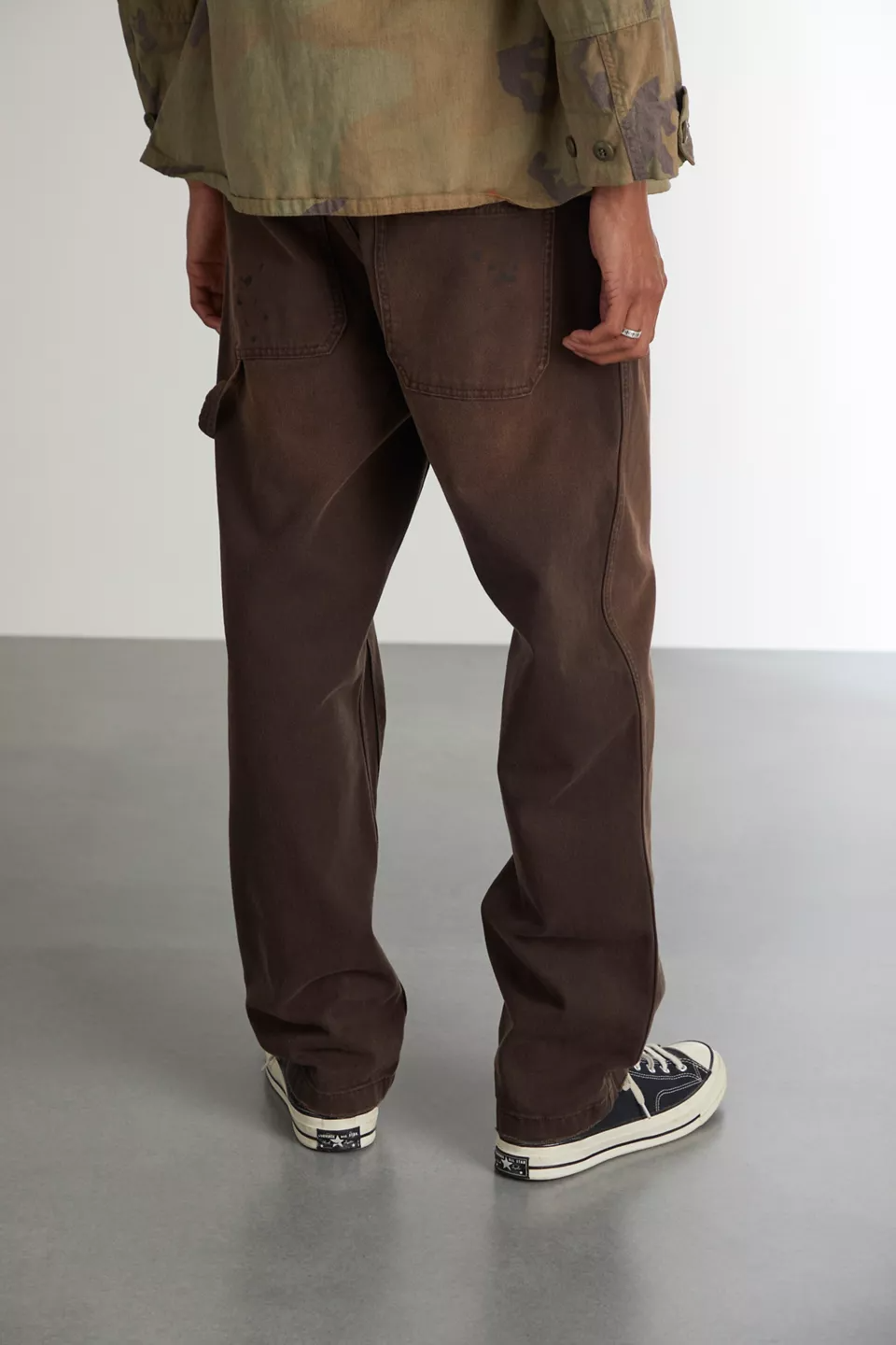 Palm Angels Style Double-Knee Work Pant 90 Chocolate detail 3