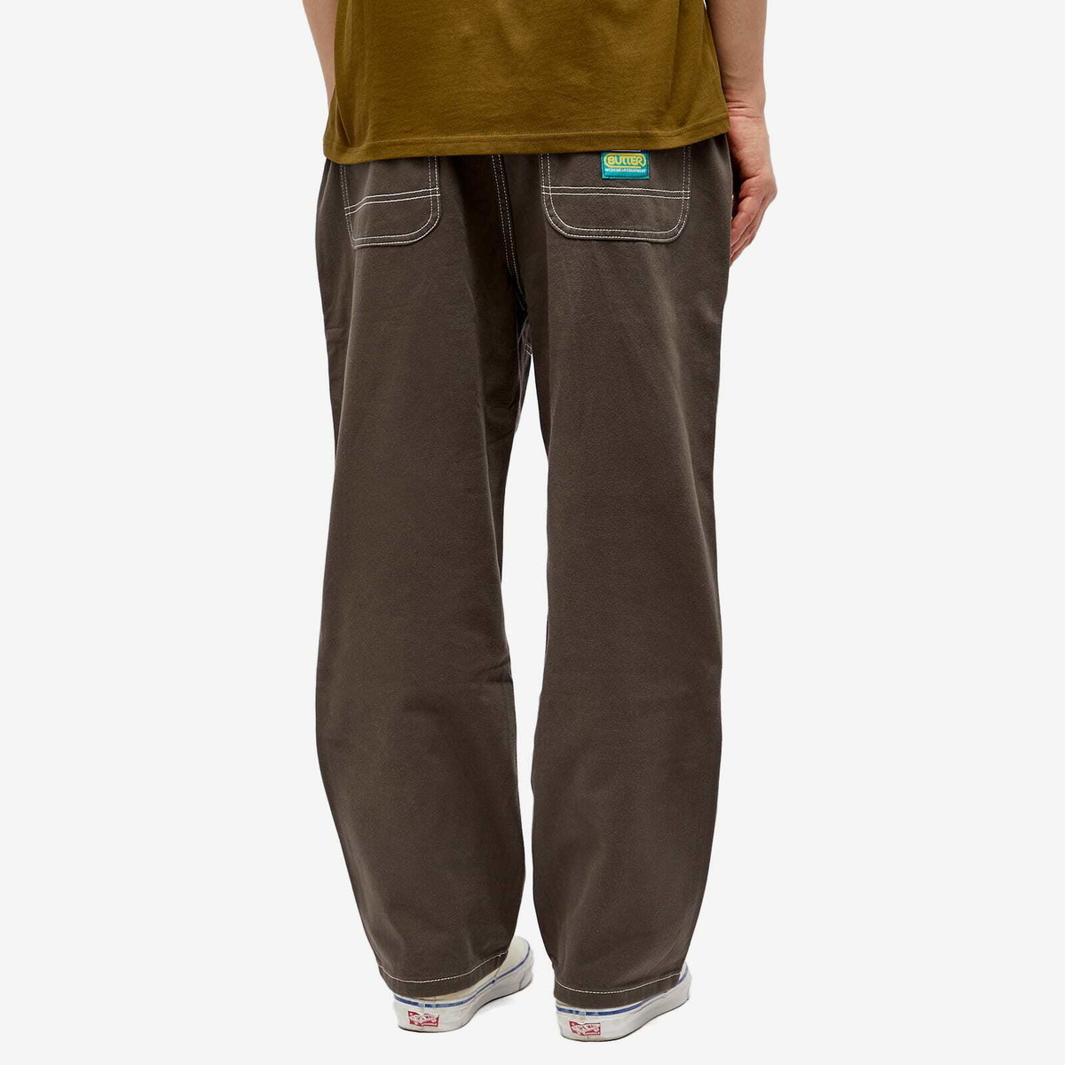 Palm Angels Style Double-Knee Work Pant 90 Chocolate detail 4