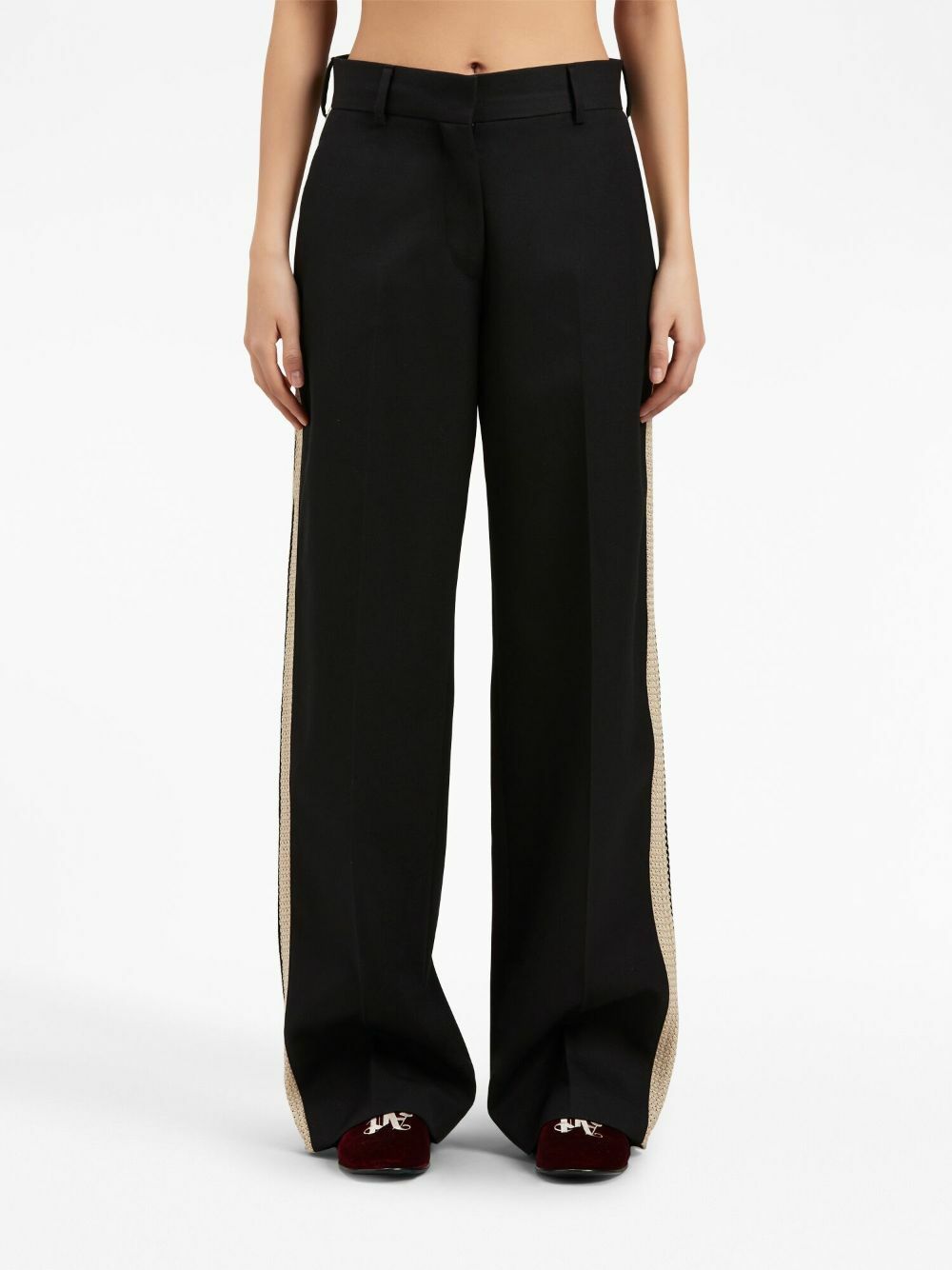 Palm Angels Style Wool Trouser 94 Bone detail 3