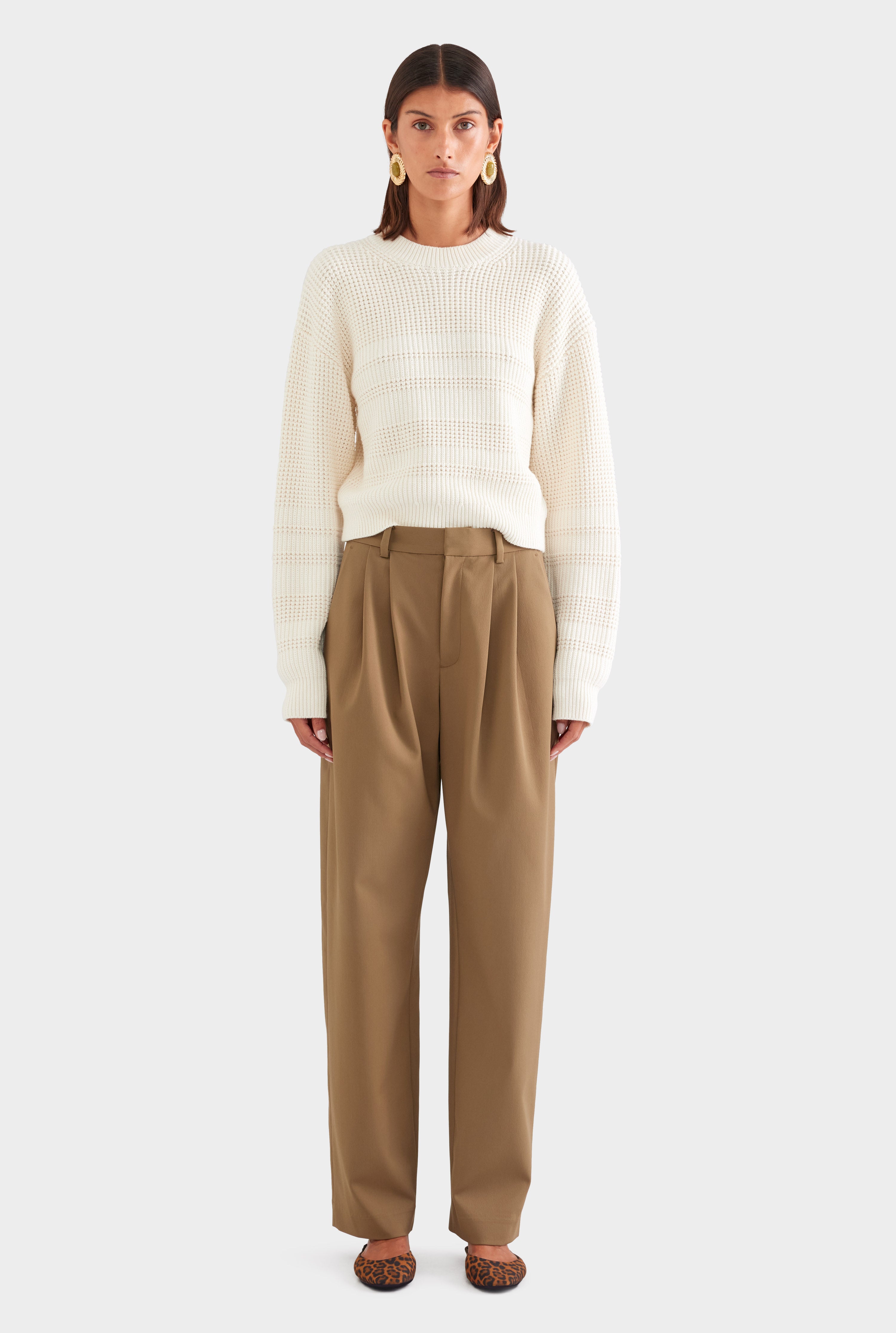 Dior Style Wool Trouser 101 Olive detail 2