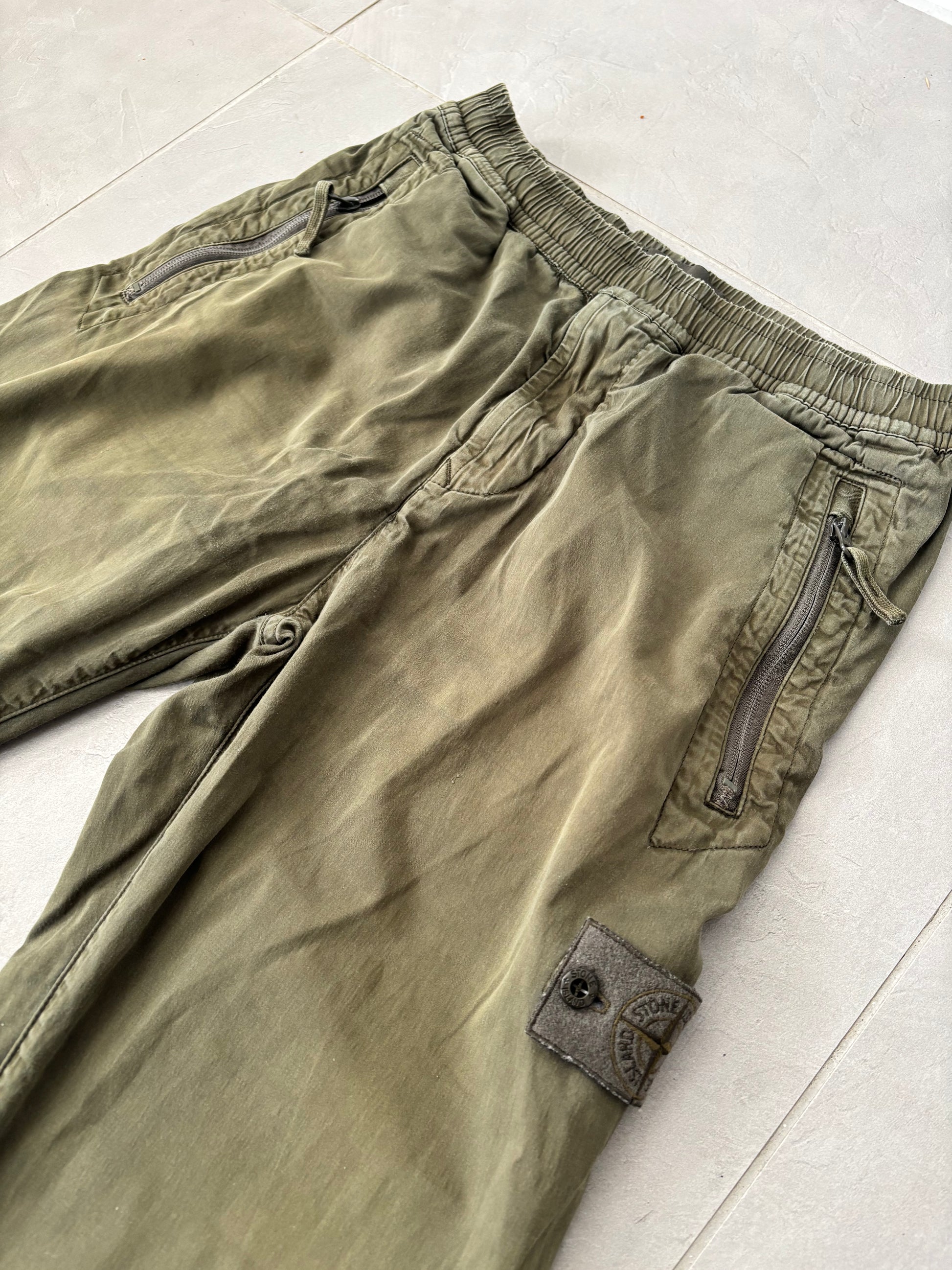 Stone Island Style Ghost Cargo Pant Olive detail 2