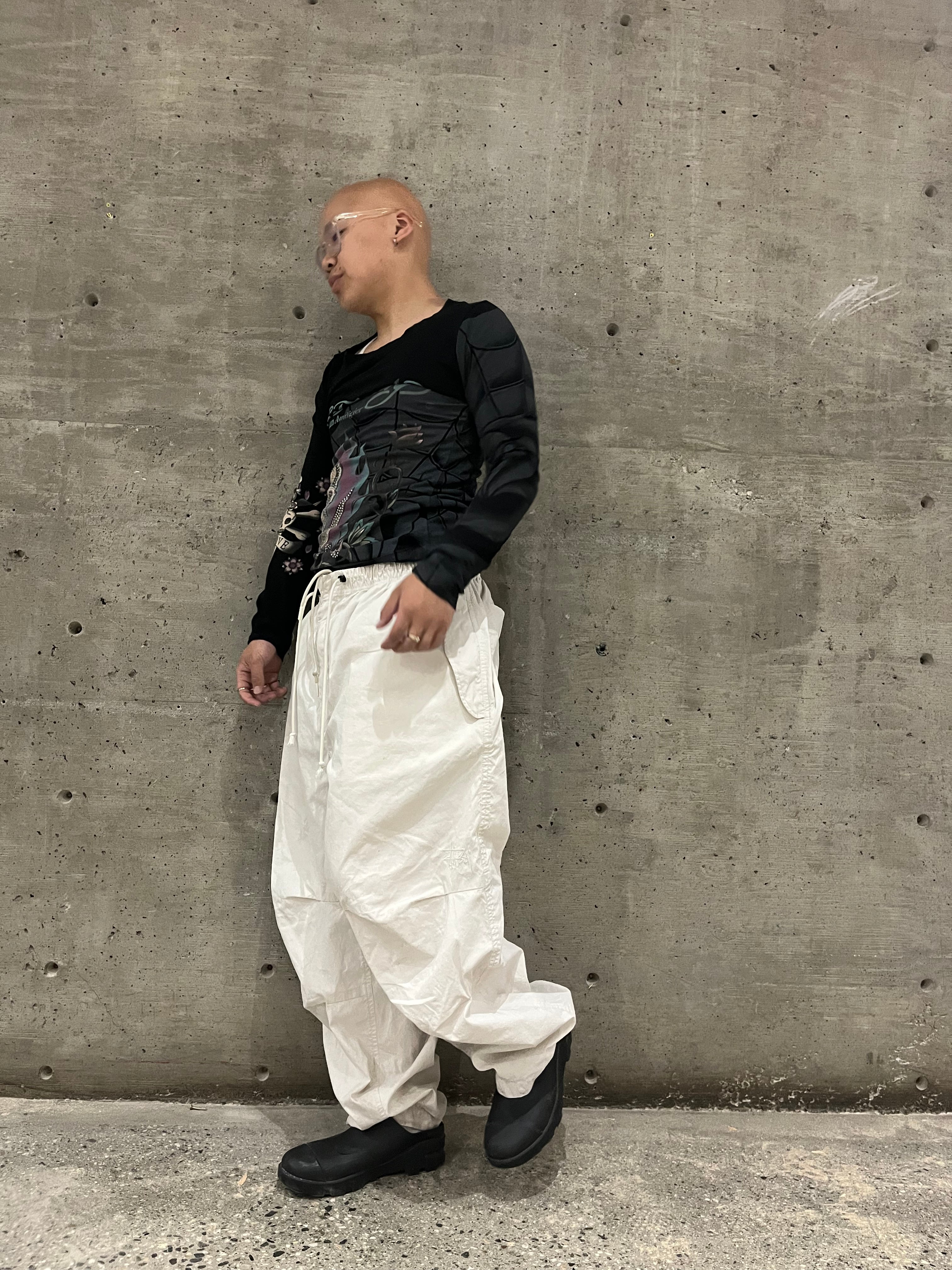 Stussy Style Parachute Pant 118 Raw Denim detail 4