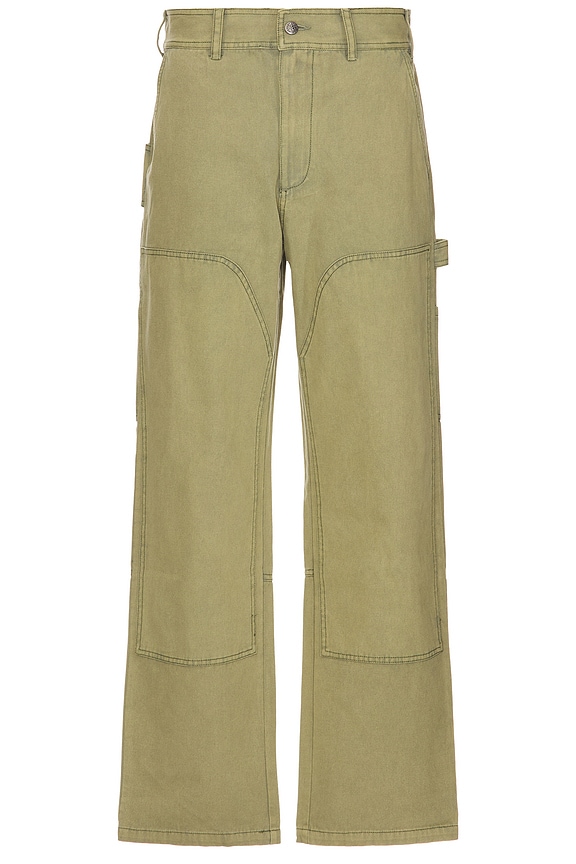 Palm Angels Style Double-Knee Work Pant 119 Olive detail 4