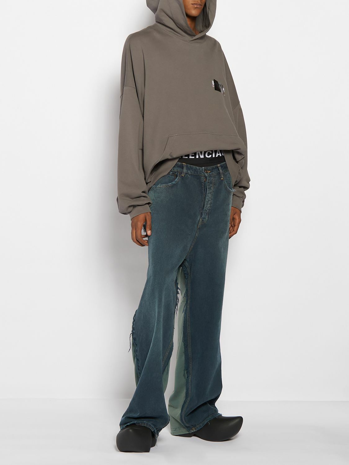 Balenciaga Style Baggy Denim 125 Chocolate detail 2