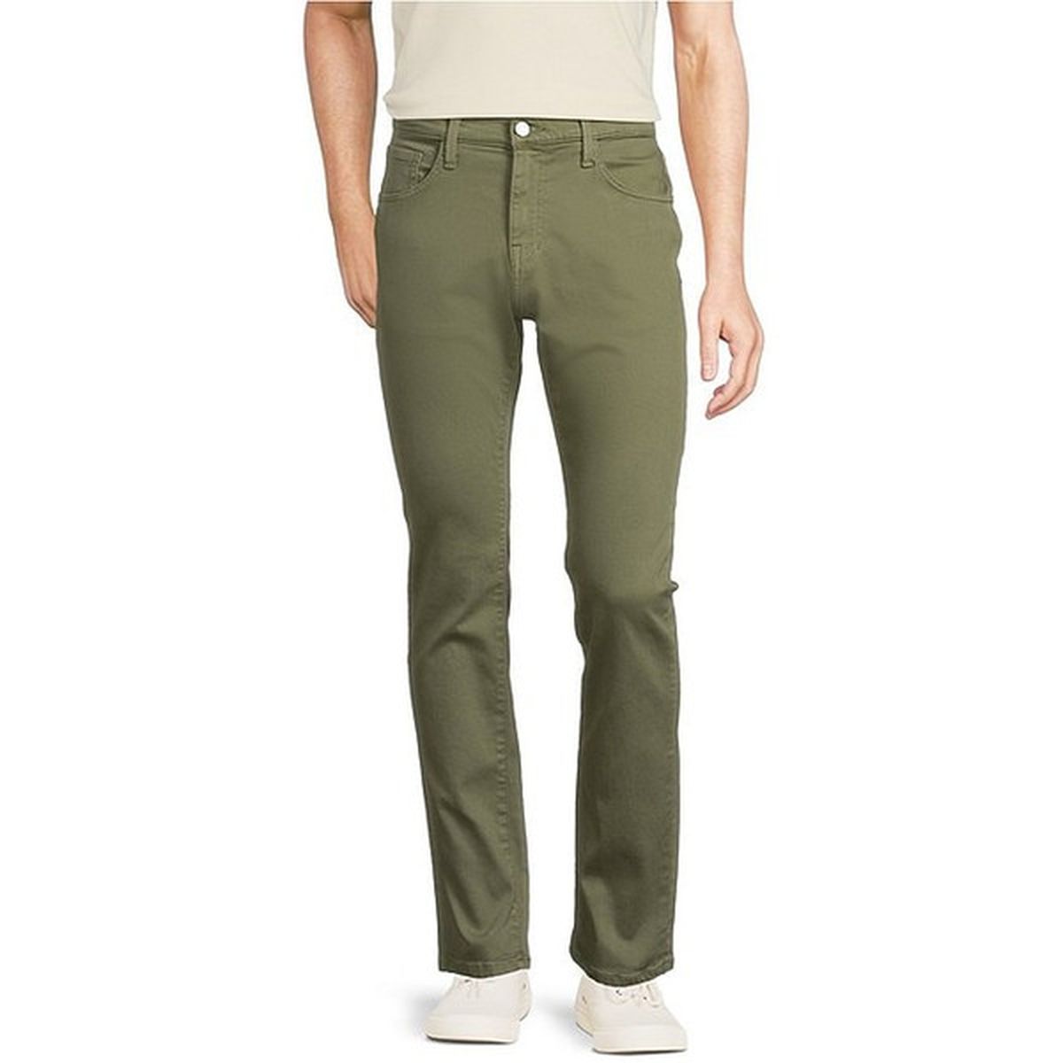 Essentials Style Slim Denim 126 Olive detail 2
