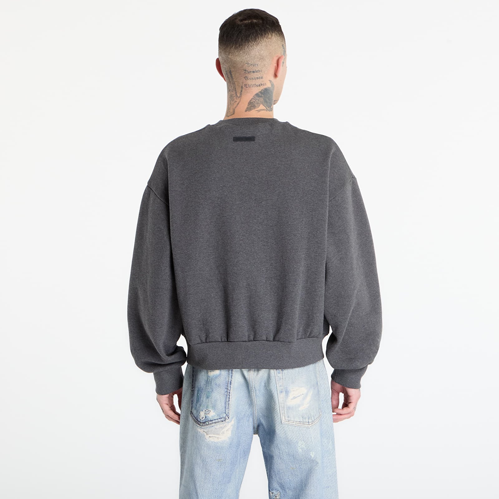 Essentials Style Sweat Short 136 Charcoal detail 3