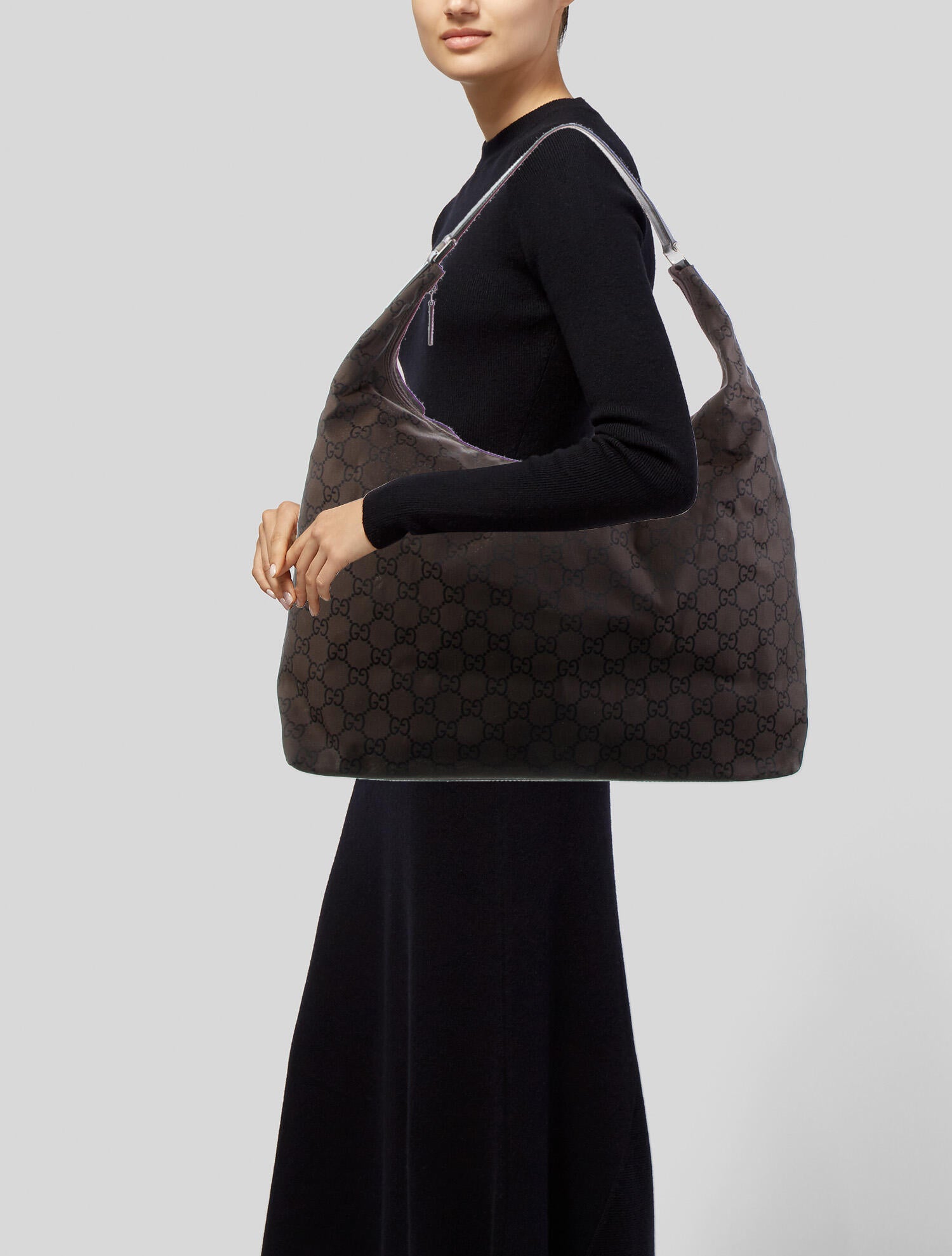 Gucci Style Nylon Cargo 146 Chocolate detail 3