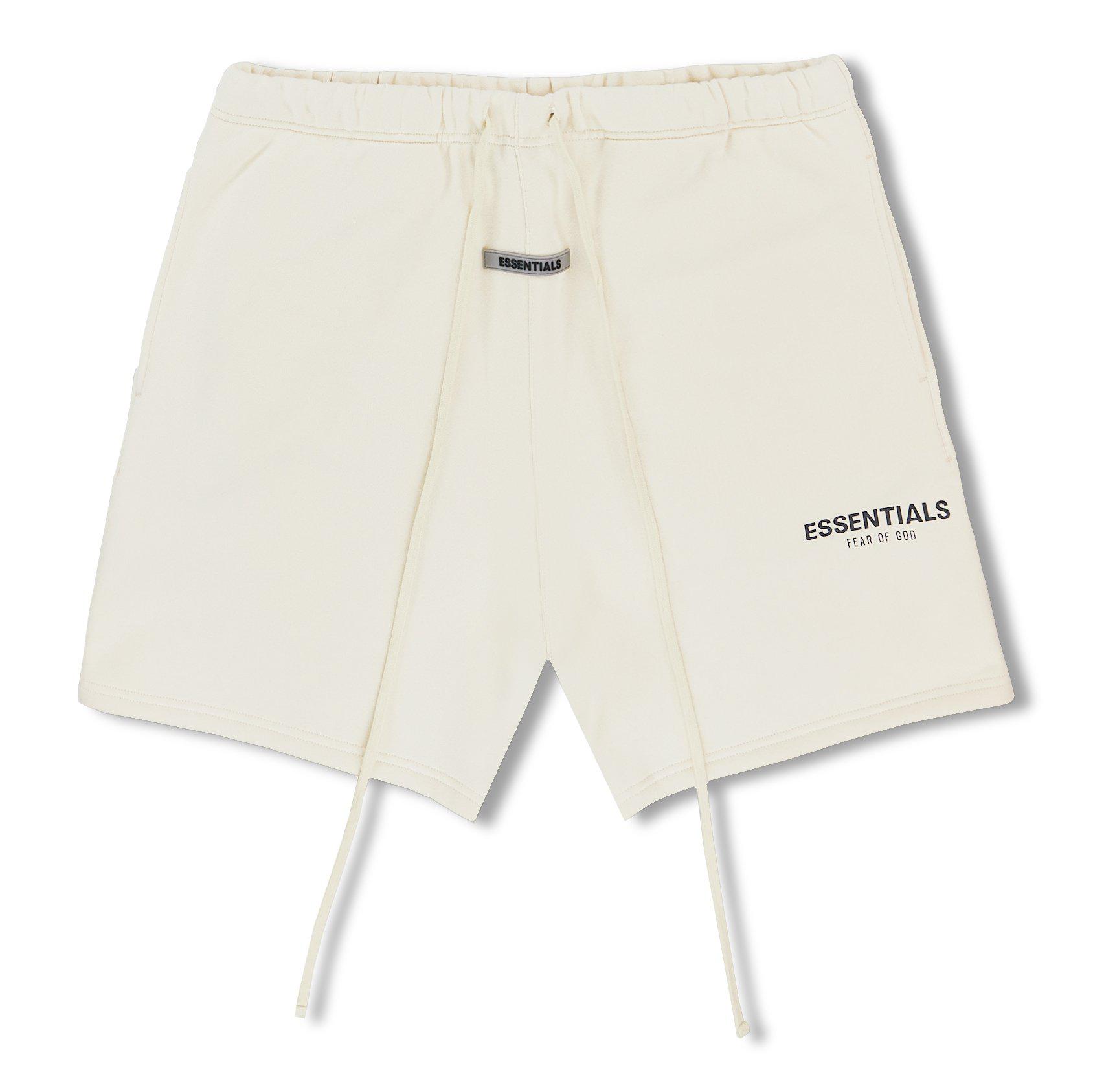 Essentials Style Fleece Shorts Buttercream detail 2