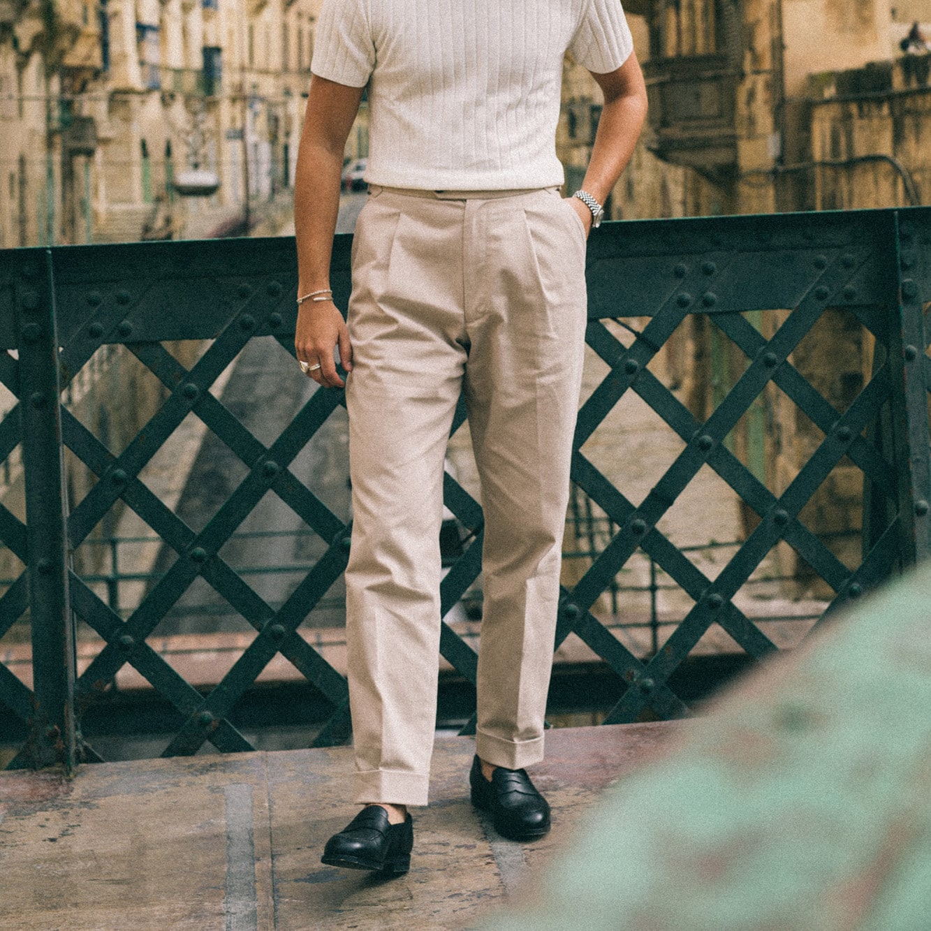 Corteiz Style Pleated Trouser 165 Vintage Wash detail 3