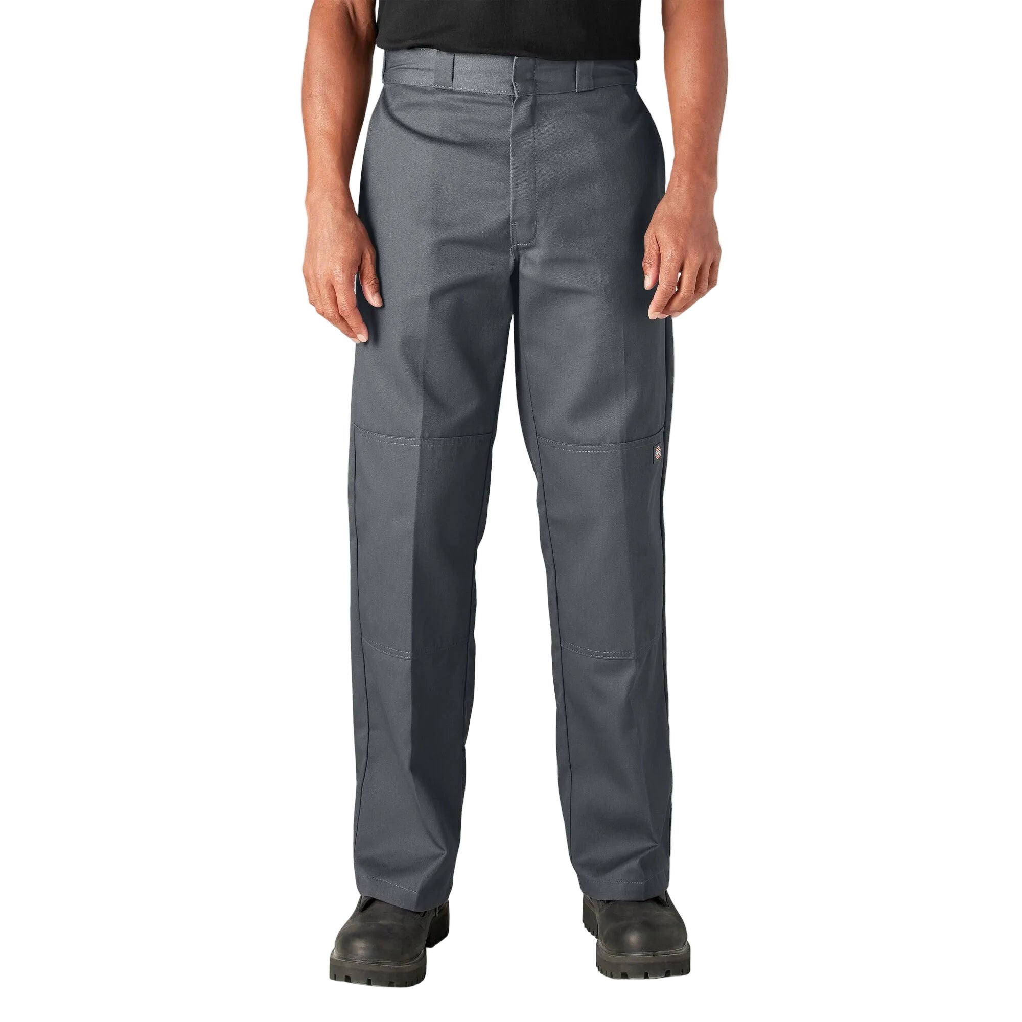 Gucci Style Double-Knee Work Pant 167 Charcoal detail 2